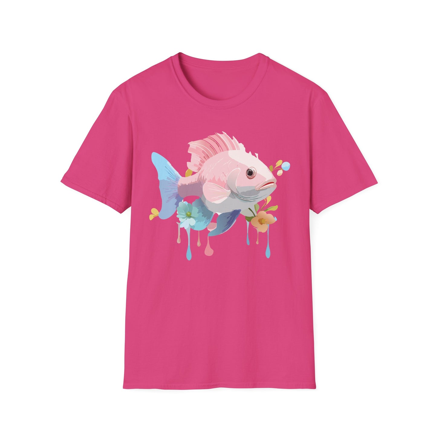 Fish Art Design Shirt, T Shirt with Fish, Graphic Shirt, Tee Shirt with Graphic Design, Shirt with Fish Graphic Art