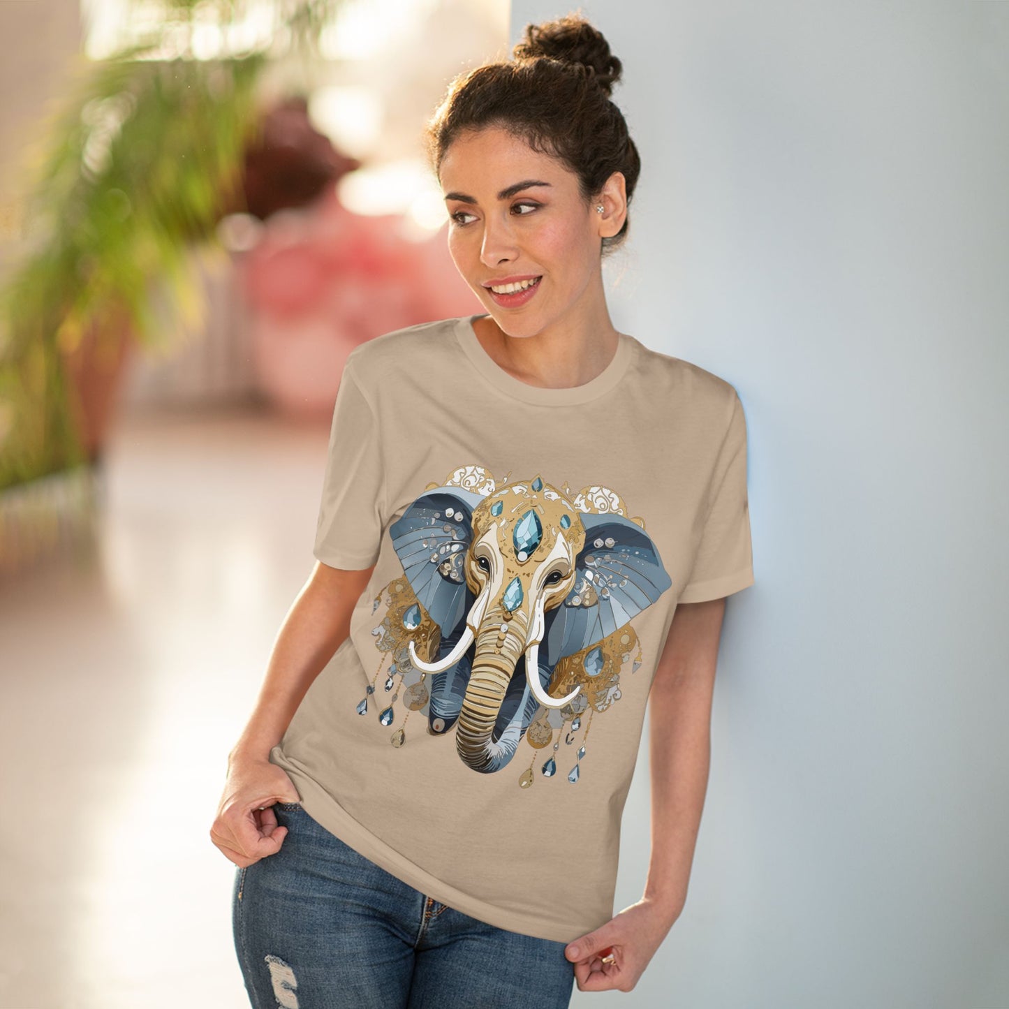 Organic T-shirt with Animals - Elephant