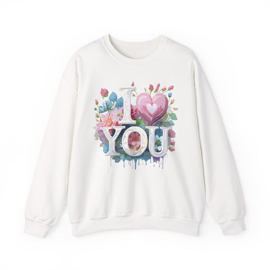 Floral Love Sweatshirt, Valentine's Day Sweatshirt, Love Flower Sweatshirt