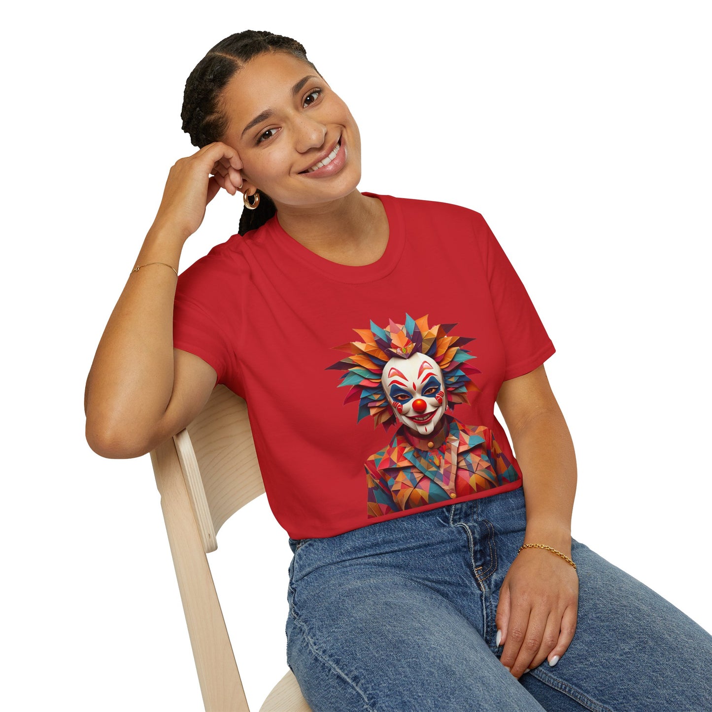 Clown Shirt, T Shirt with Clown, Funny Man Shirt, Tee Shirt with Funny Man, Circus Shirt, Shirt with Circus, Scary Man Shirt, Shirt with Scary Man