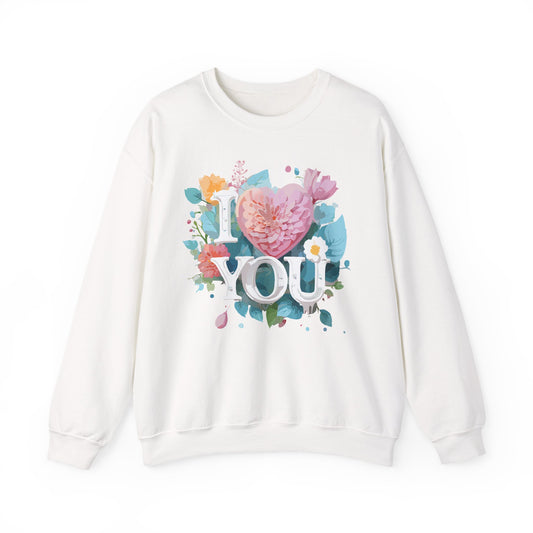 Floral Love Sweatshirt, Valentine's Day Sweatshirt, Love Flower Sweatshirt