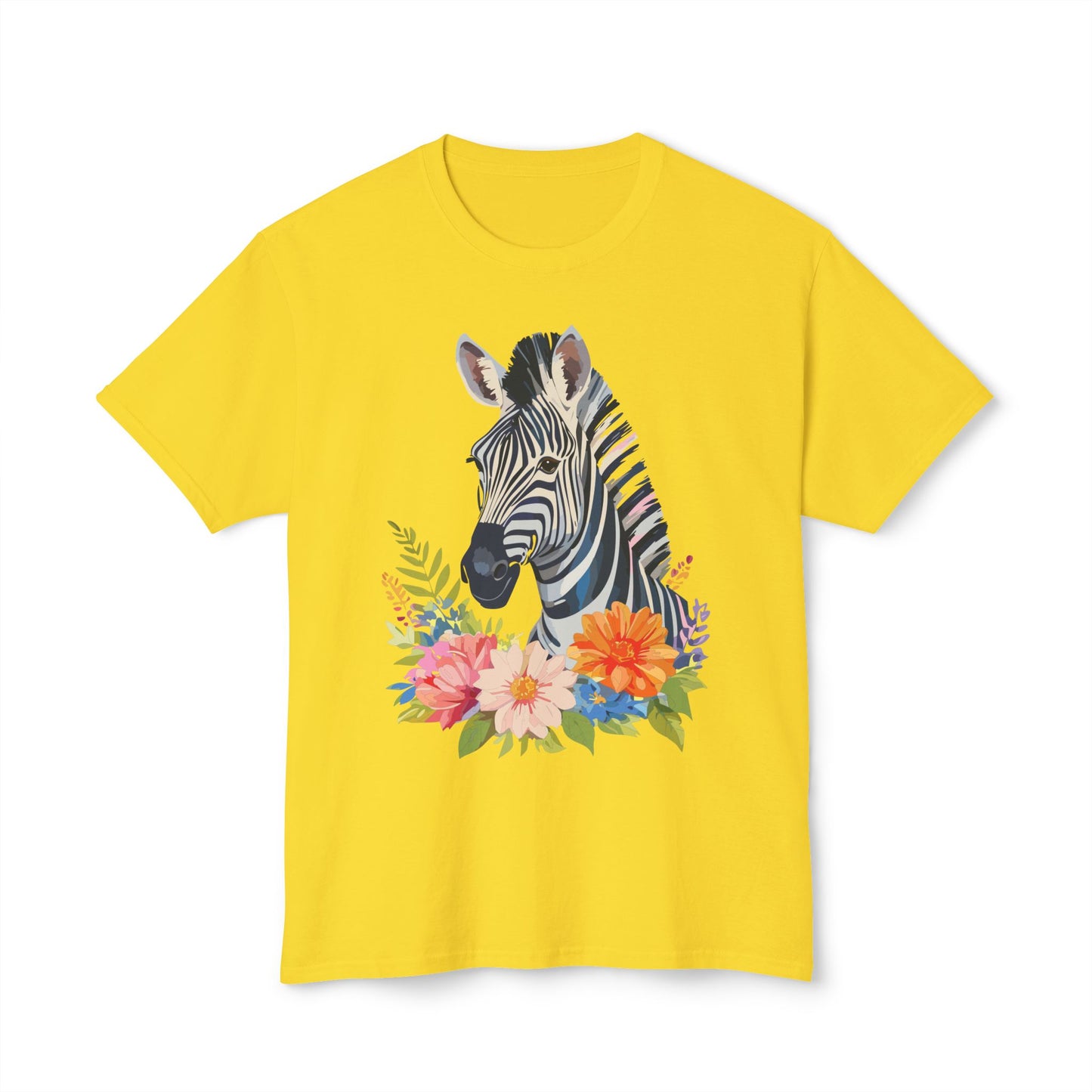 Zebra T-Shirt, Vintage Zebra Tee, Floral Tees, Zebra Art Design Shirt, Tee Shirt with Zebra 6