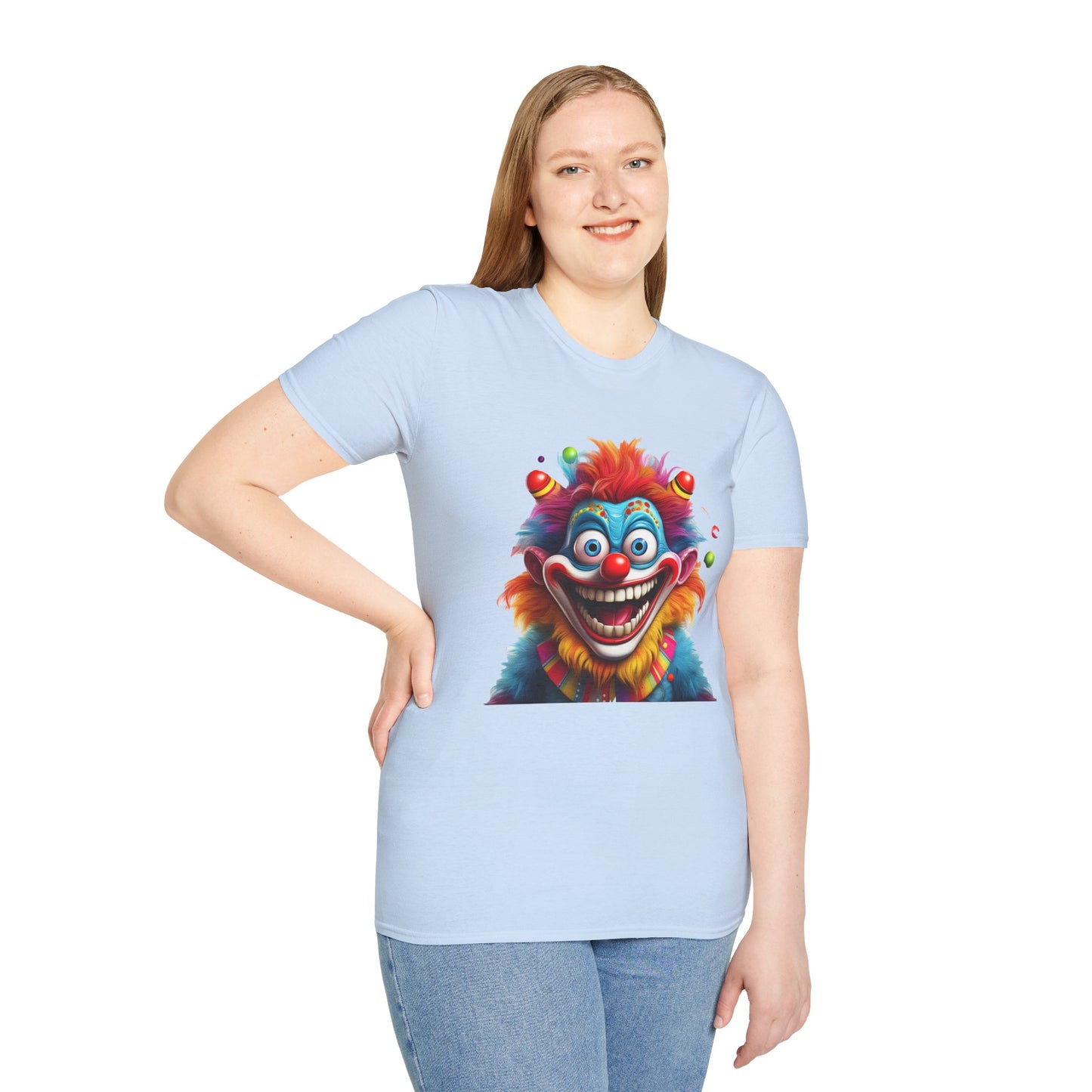 Clown Shirt, T Shirt with Clown, Funny Man Shirt, Tee Shirt with Funny Man, Circus Shirt, Shirt with Circus, Scary Man Shirt, Shirt with Scary Man