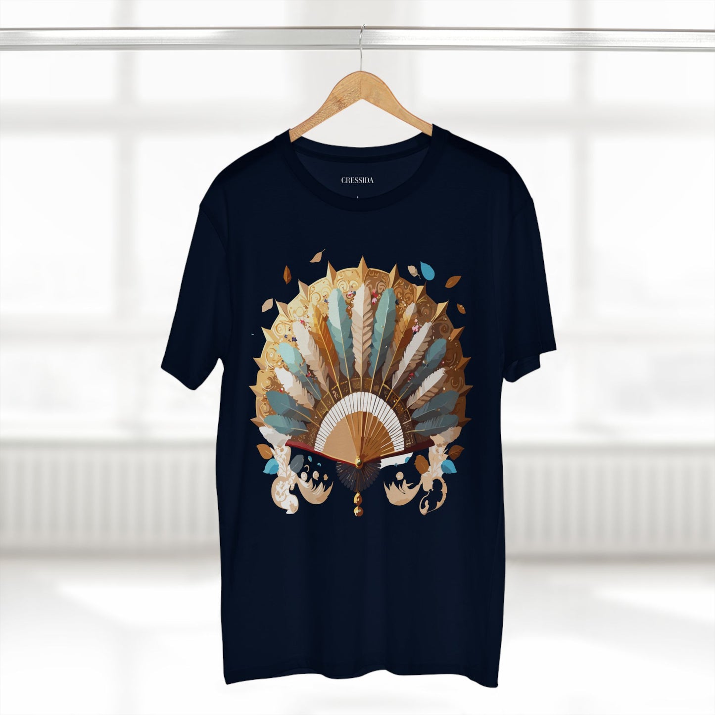 Fan shirt, Shirt with Fan, Tee Shirt with Antique Fan