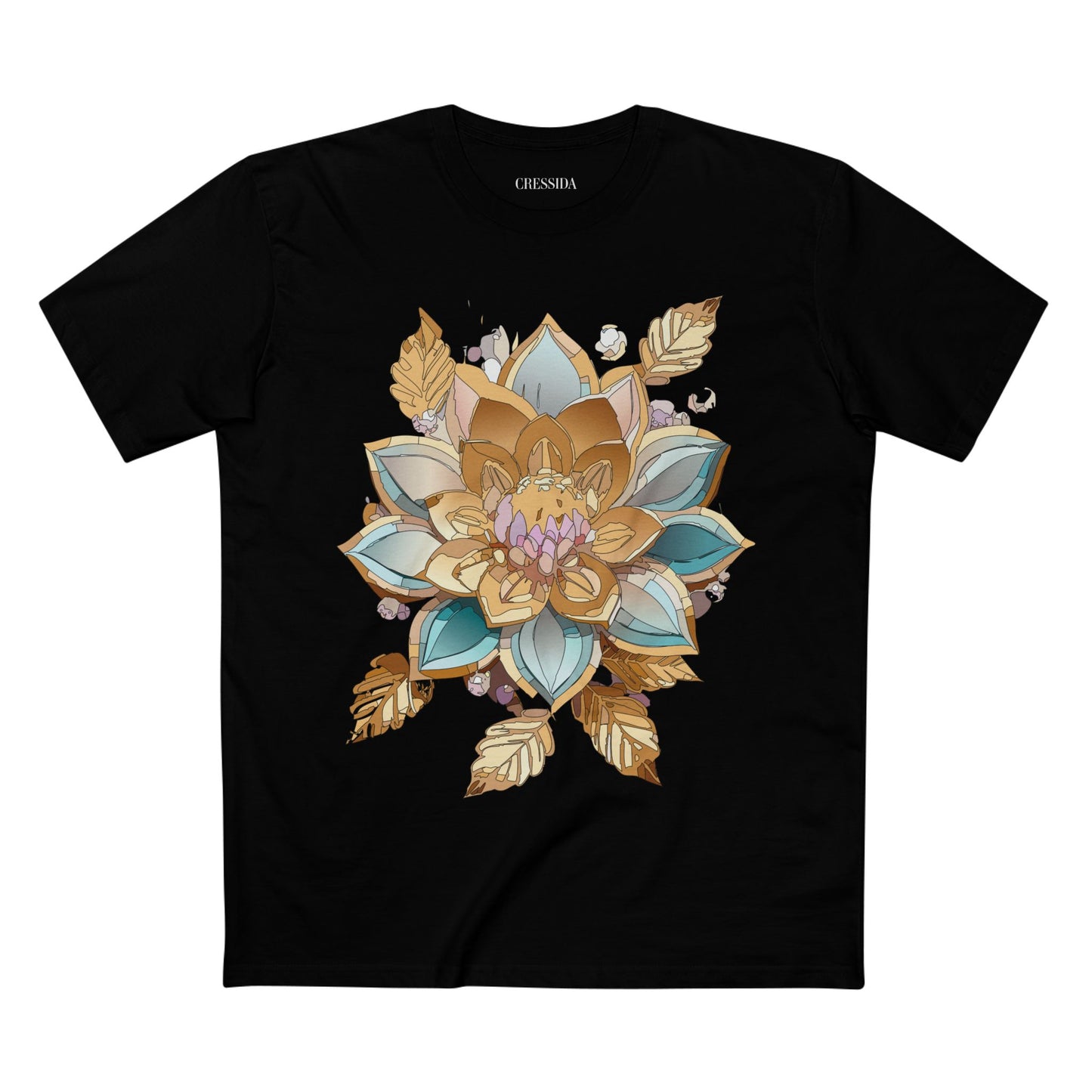 Floral Shirt, Shirt with Flower, Tee Shirt with Antique Flower