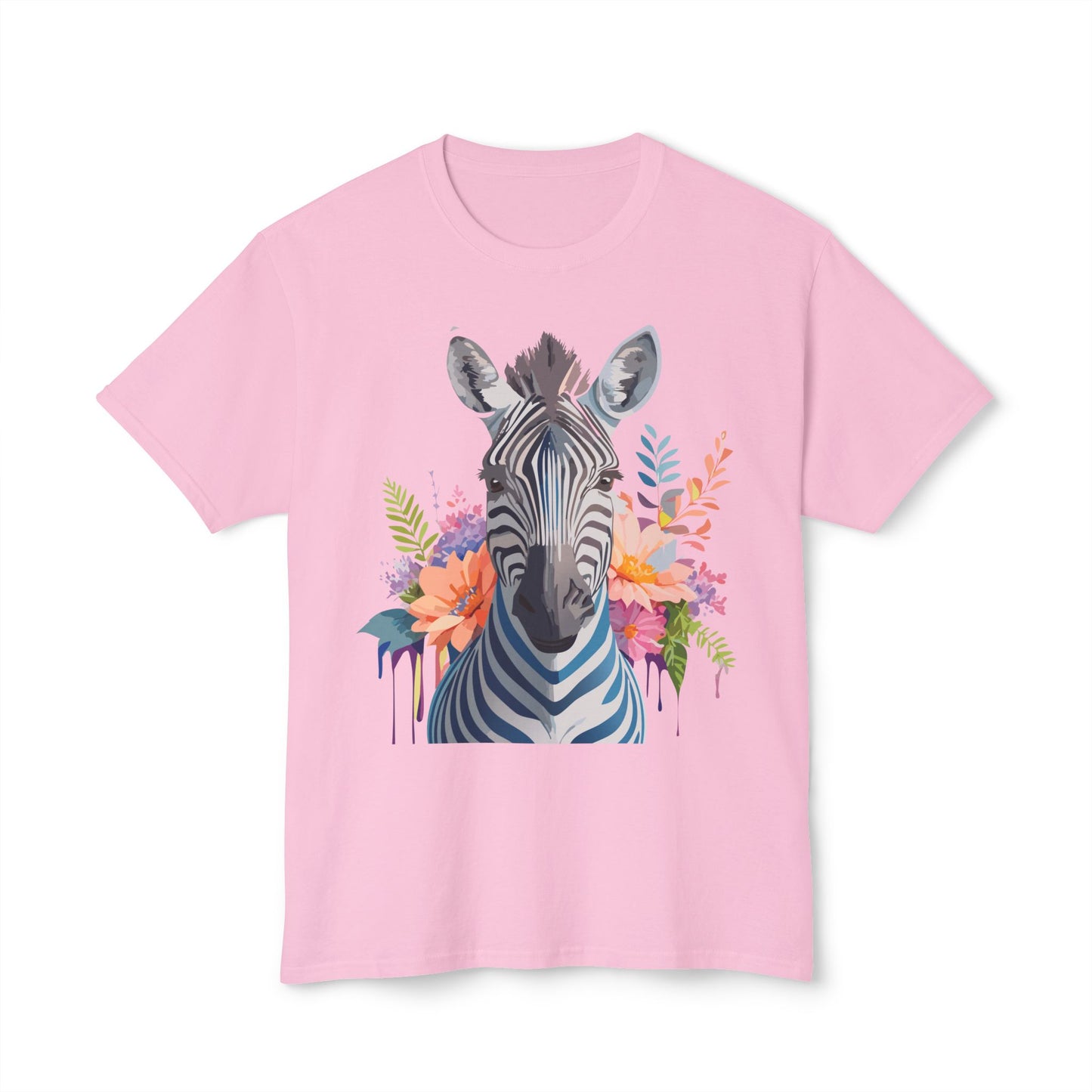 Zebra T-Shirt, Vintage Zebra Tee, Floral Tees, Zebra Art Design Shirt, Tee Shirt with Zebra 5