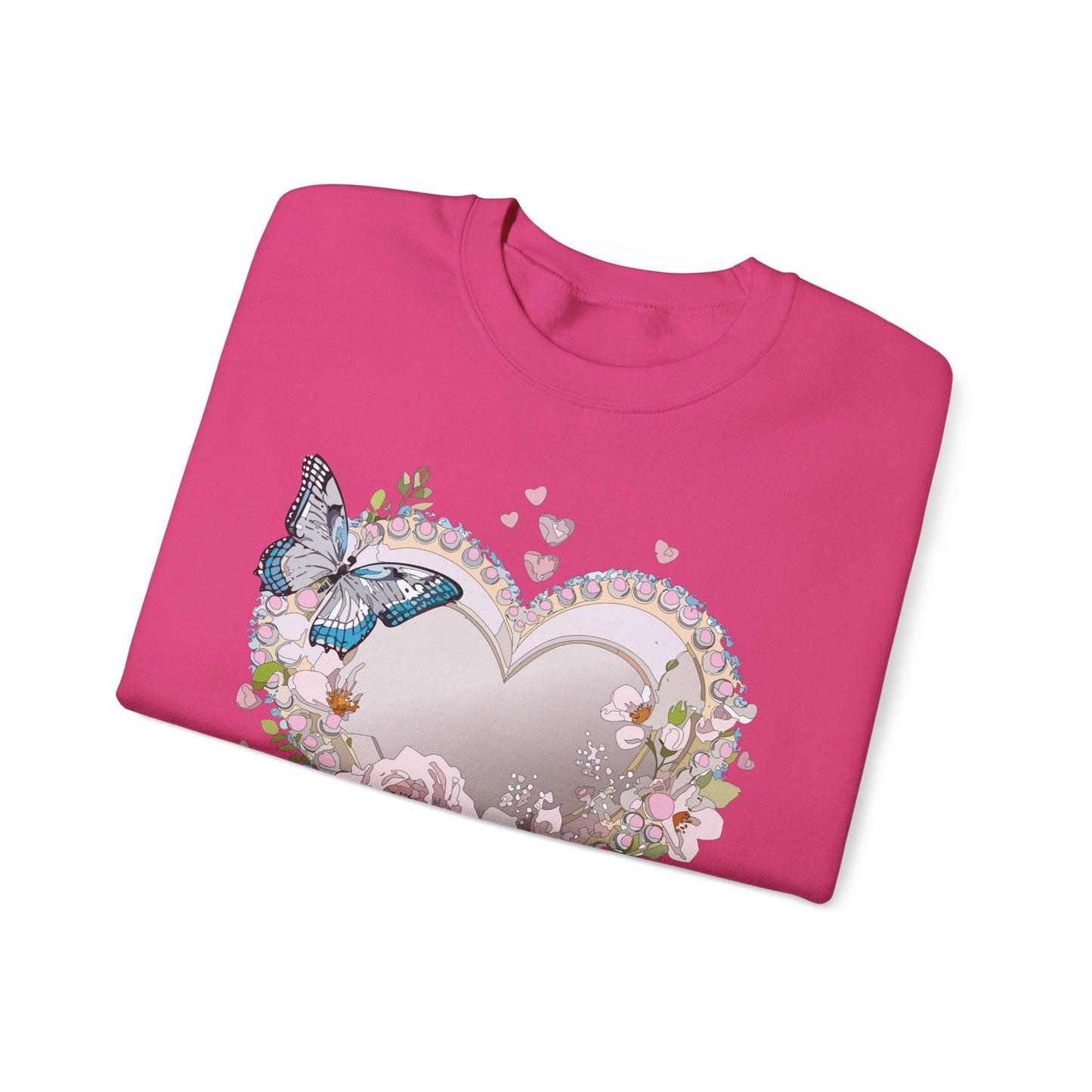 Floral Heart Sweatshirt, Floral Love Sweatshirt, Valentine's Day Sweatshirt, Heart Floral Sweatshirt