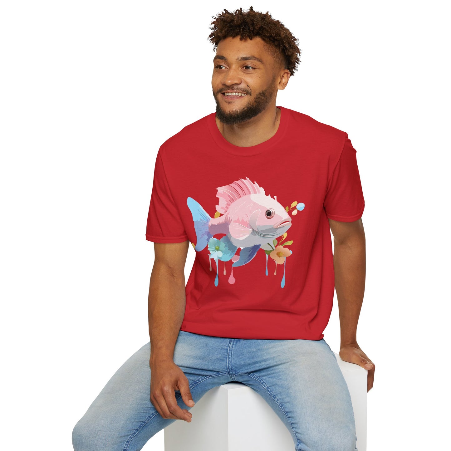 Fish Art Design Shirt, T Shirt with Fish, Graphic Shirt, Tee Shirt with Graphic Design, Shirt with Fish Graphic Art