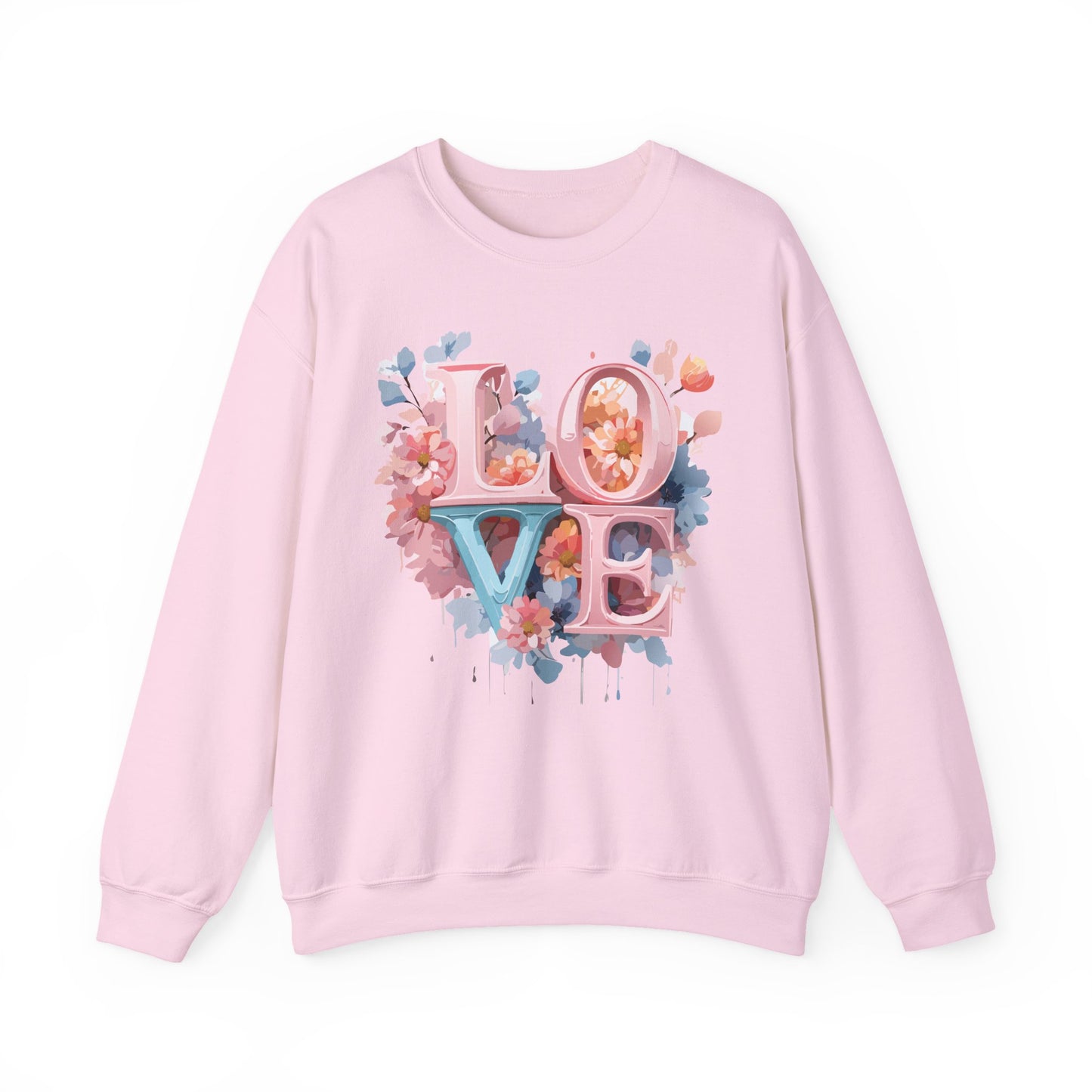 Floral Love Sweatshirt, Valentine's Day Sweatshirt, Love Flower Sweatshirt
