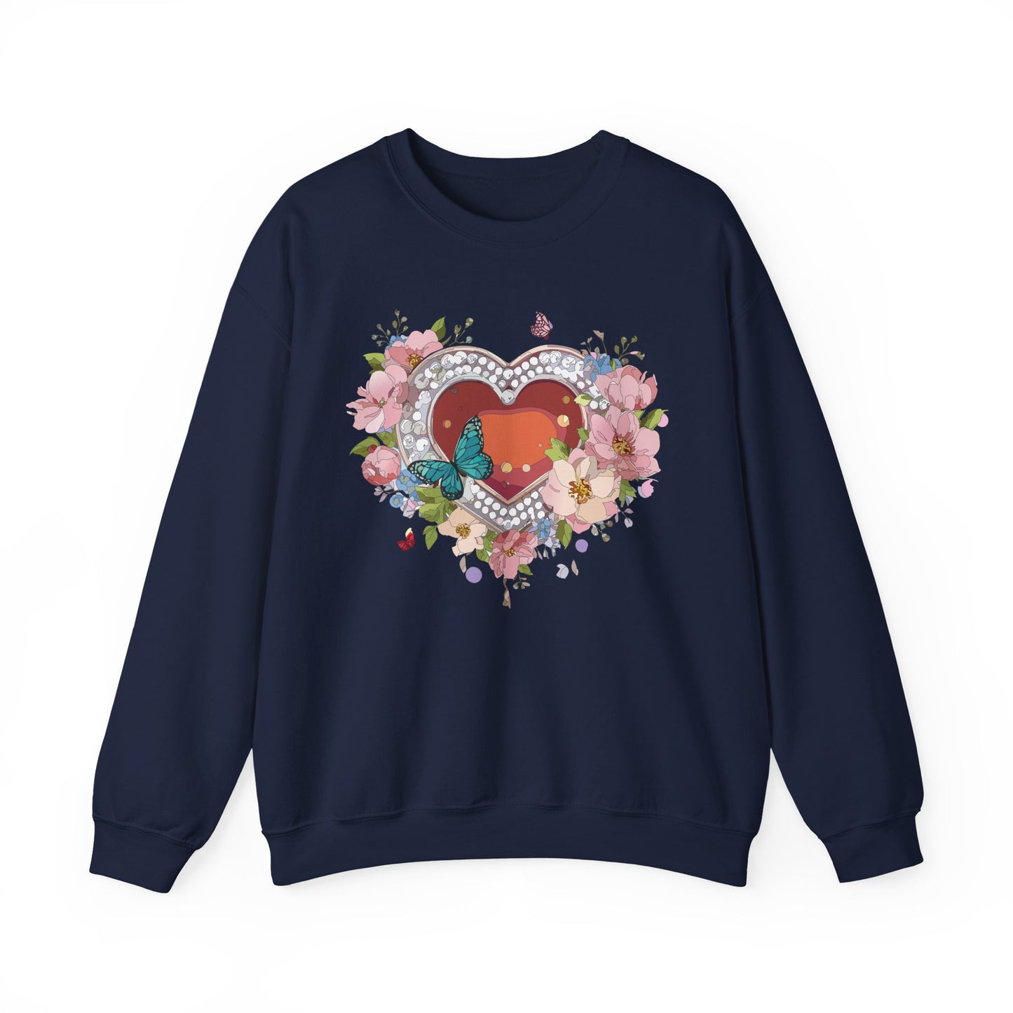 Floral Heart Sweatshirt, Floral Love Sweatshirt, Valentine's Day Sweatshirt, Heart Floral Sweatshirt