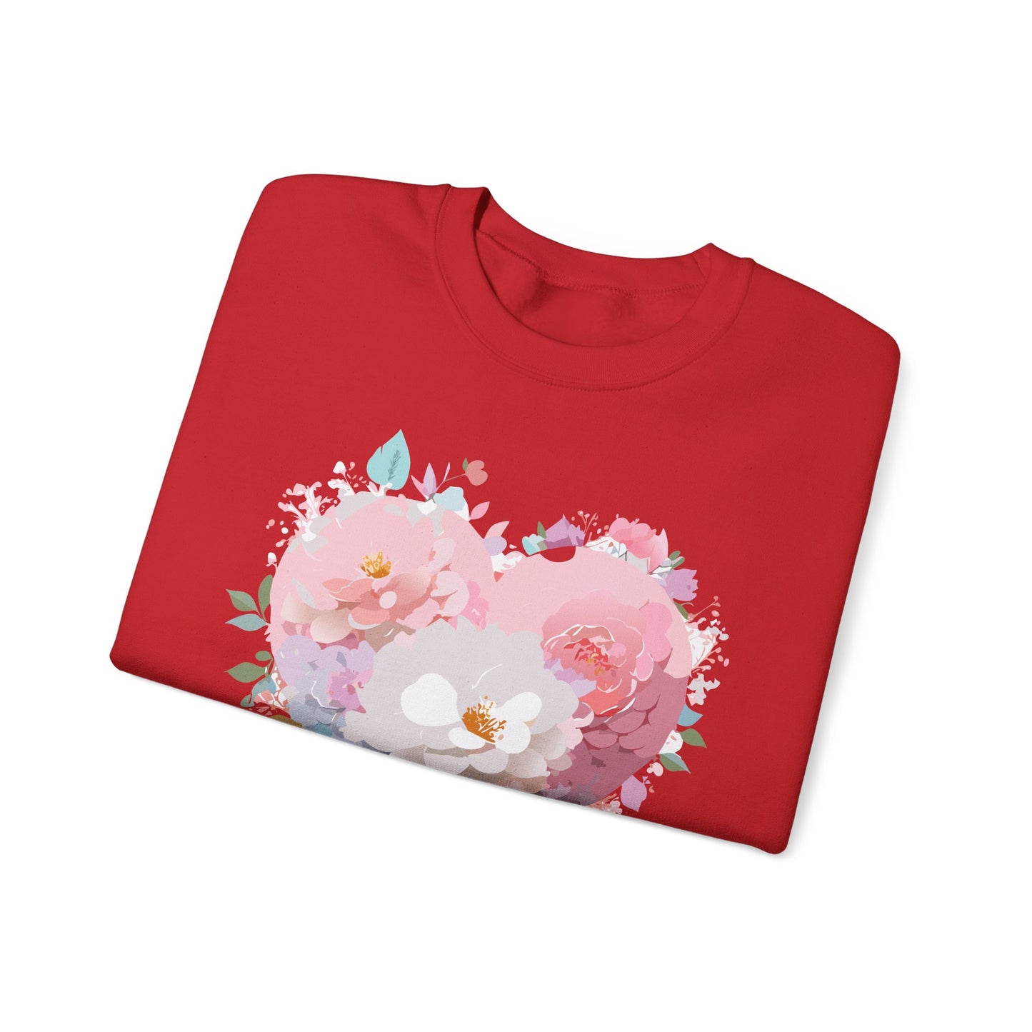 Floral Heart Sweatshirt, Floral Love Sweatshirt, Valentine's Day Sweatshirt, Heart Floral Sweatshirt