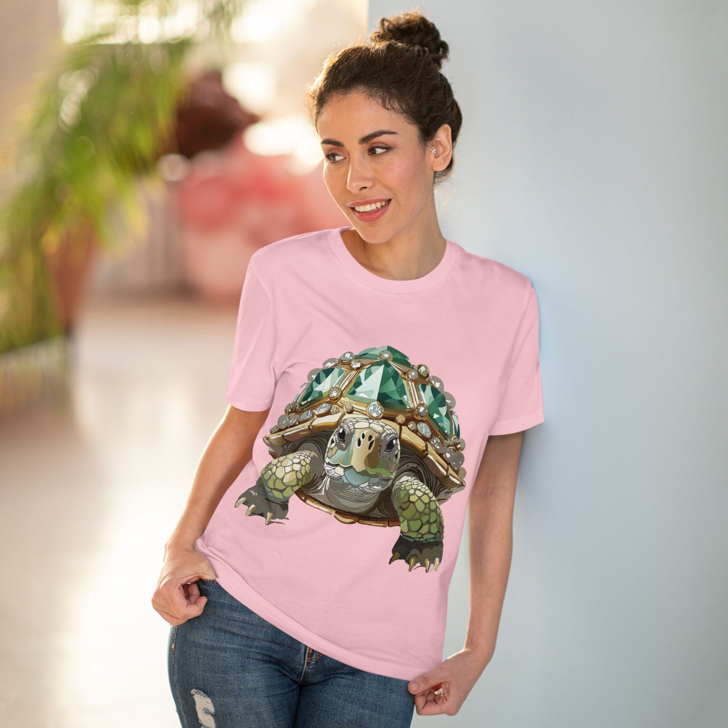 Organic T-shirt with Animals - Turtle