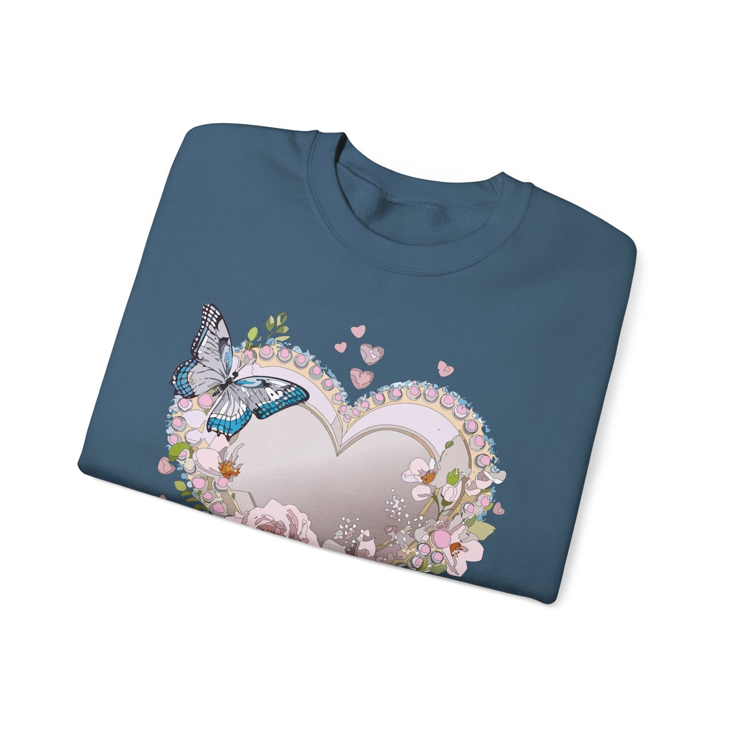 Floral Heart Sweatshirt, Floral Love Sweatshirt, Valentine's Day Sweatshirt, Heart Floral Sweatshirt