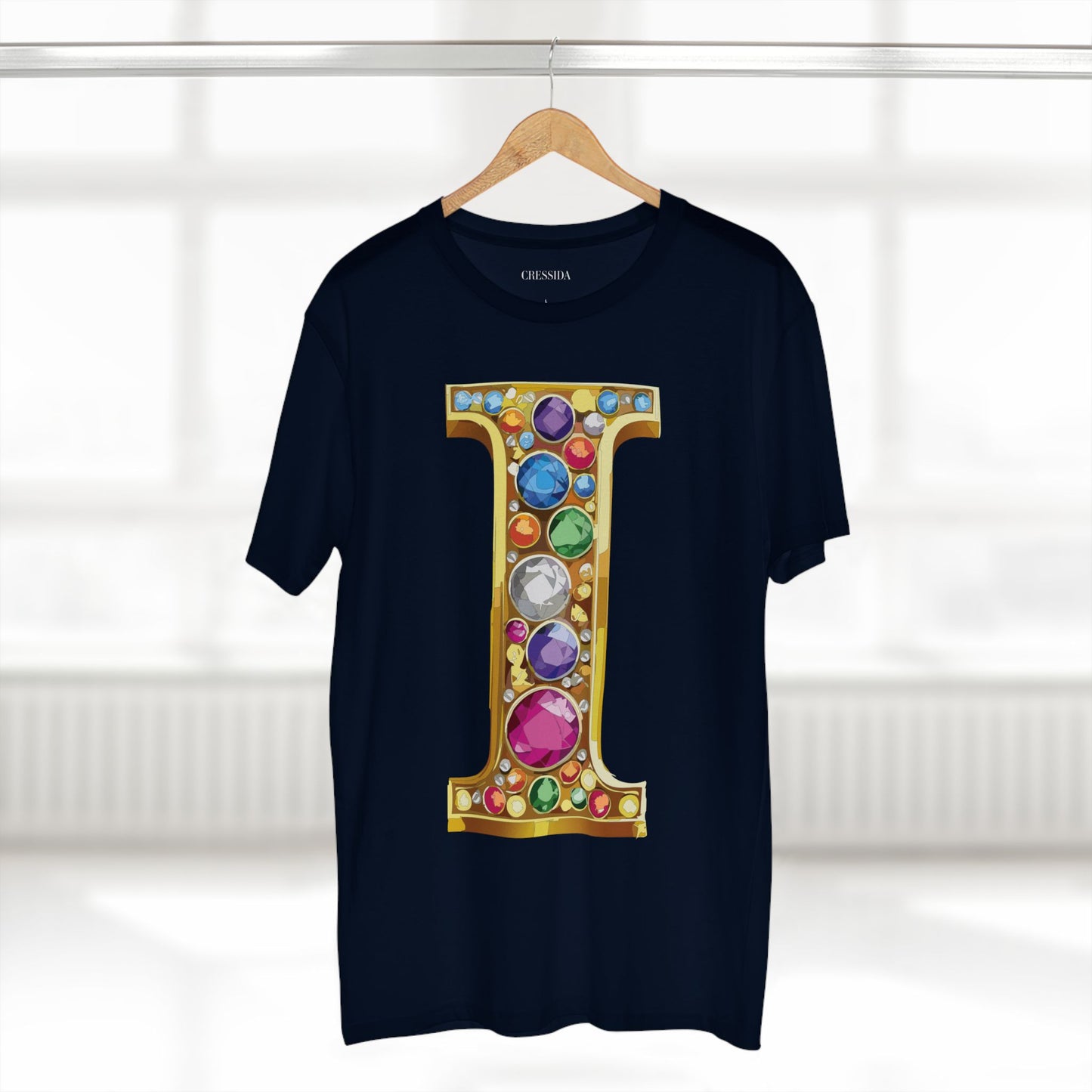 Letter Shirt, Shirt with Letters, Tee Shirt with Gold Letters