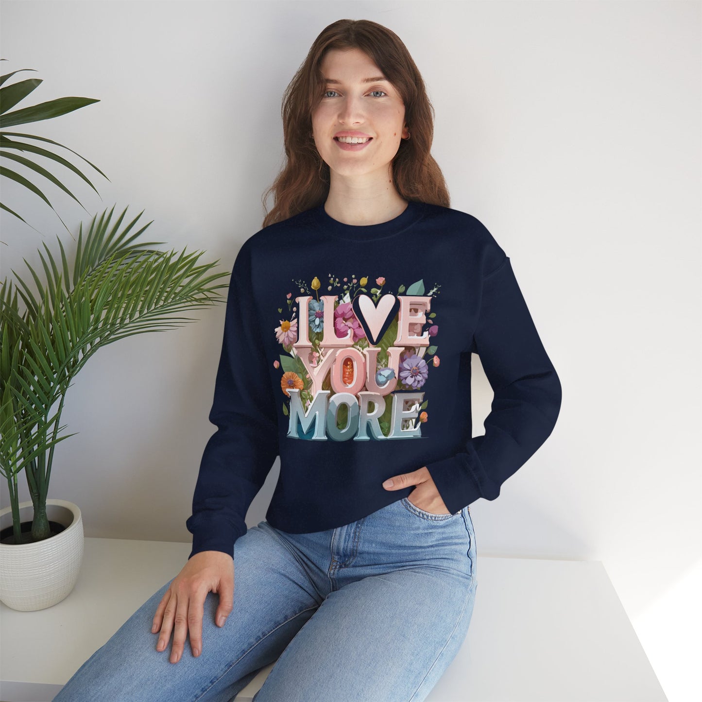 Floral Love Sweatshirt, Valentine's Day Sweatshirt, Love Flower Sweatshirt
