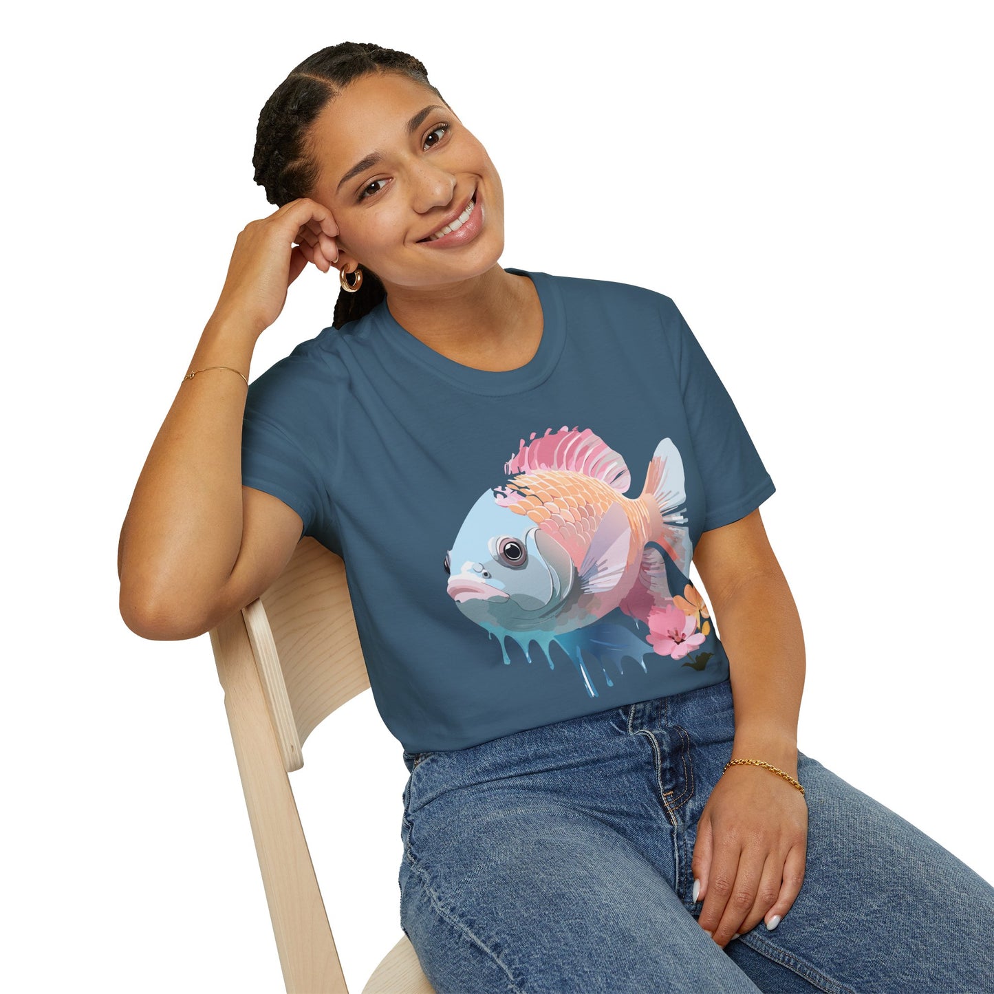 Copy of Fish Art Design Shirt, T Shirt with Fish, Graphic Shirt, Tee Shirt with Graphic Design, Shirt with Fish Graphic Art