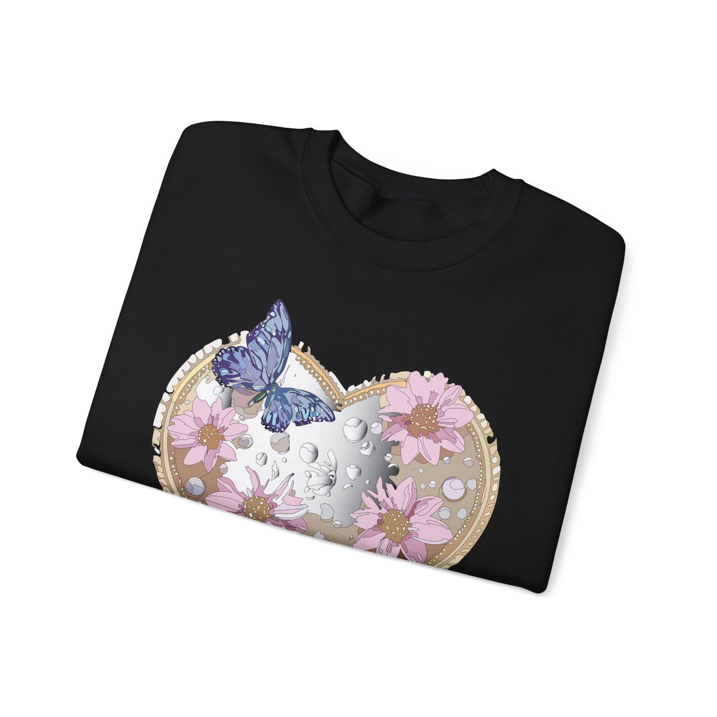 Floral Heart Sweatshirt, Floral Love Sweatshirt, Valentine's Day Sweatshirt, Heart Floral Sweatshirt