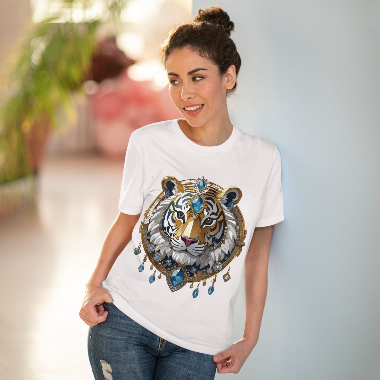 Organic T-shirt with Animals - Tiger