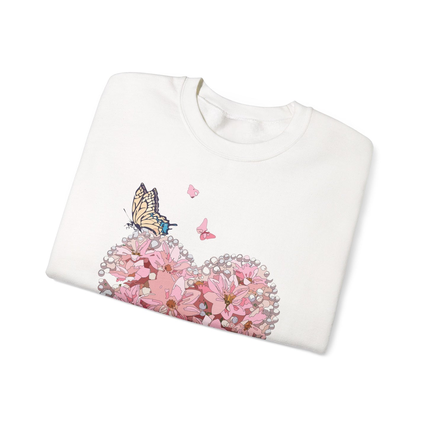 Floral Heart Sweatshirt, Floral Love Sweatshirt, Valentine's Day Sweatshirt, Heart Floral Sweatshirt