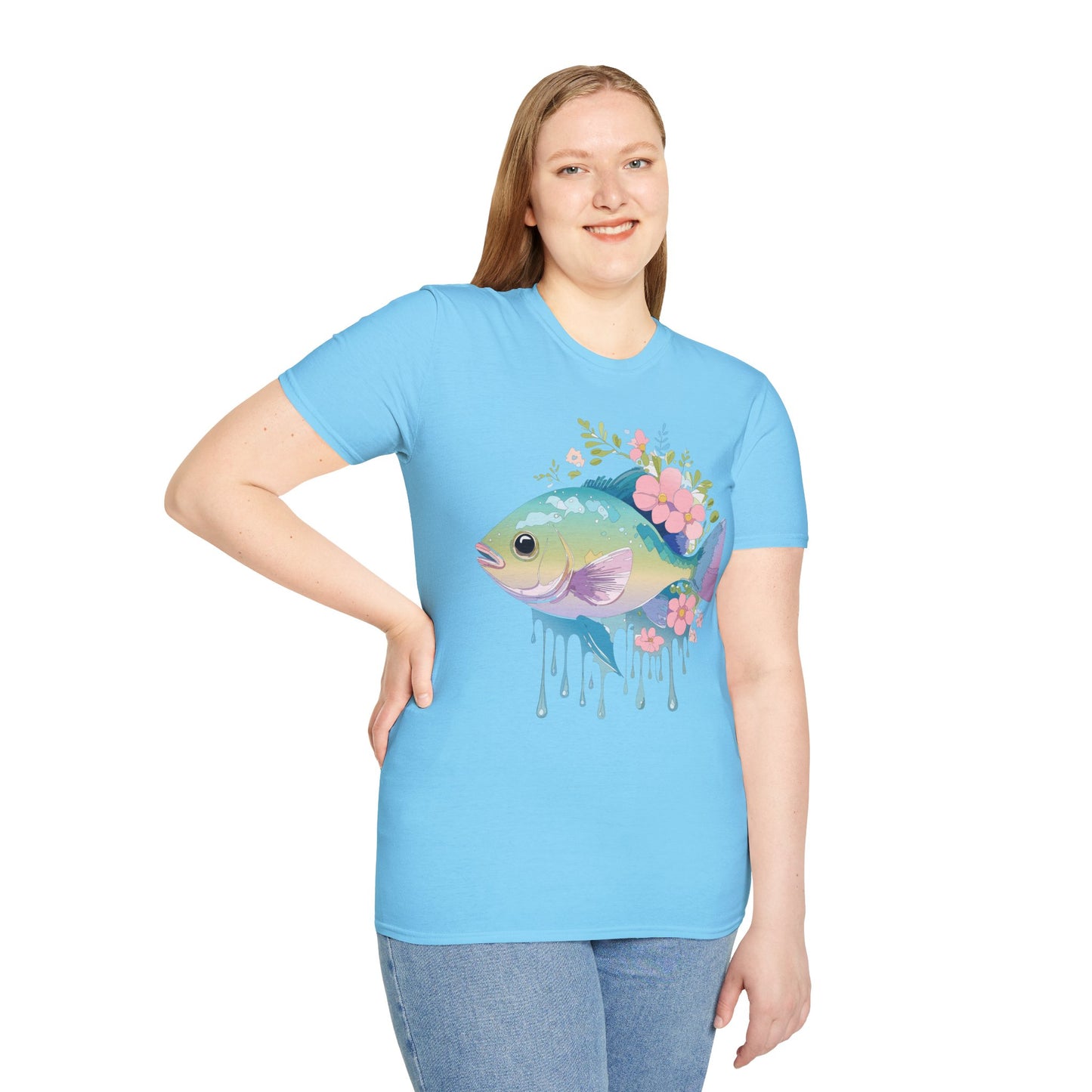 Fish Art Design Shirt, T Shirt with Fish, Graphic Shirt, Tee Shirt with Graphic Design, Shirt with Fish Graphic Art