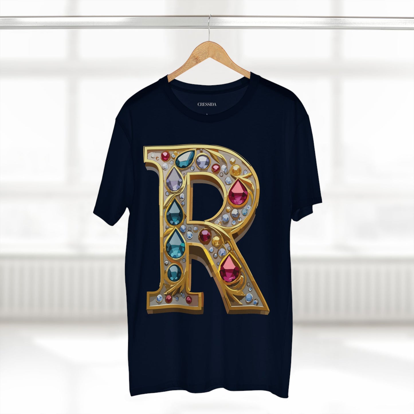 Letter Shirt, Shirt with Letters, Tee Shirt with Gold Letters