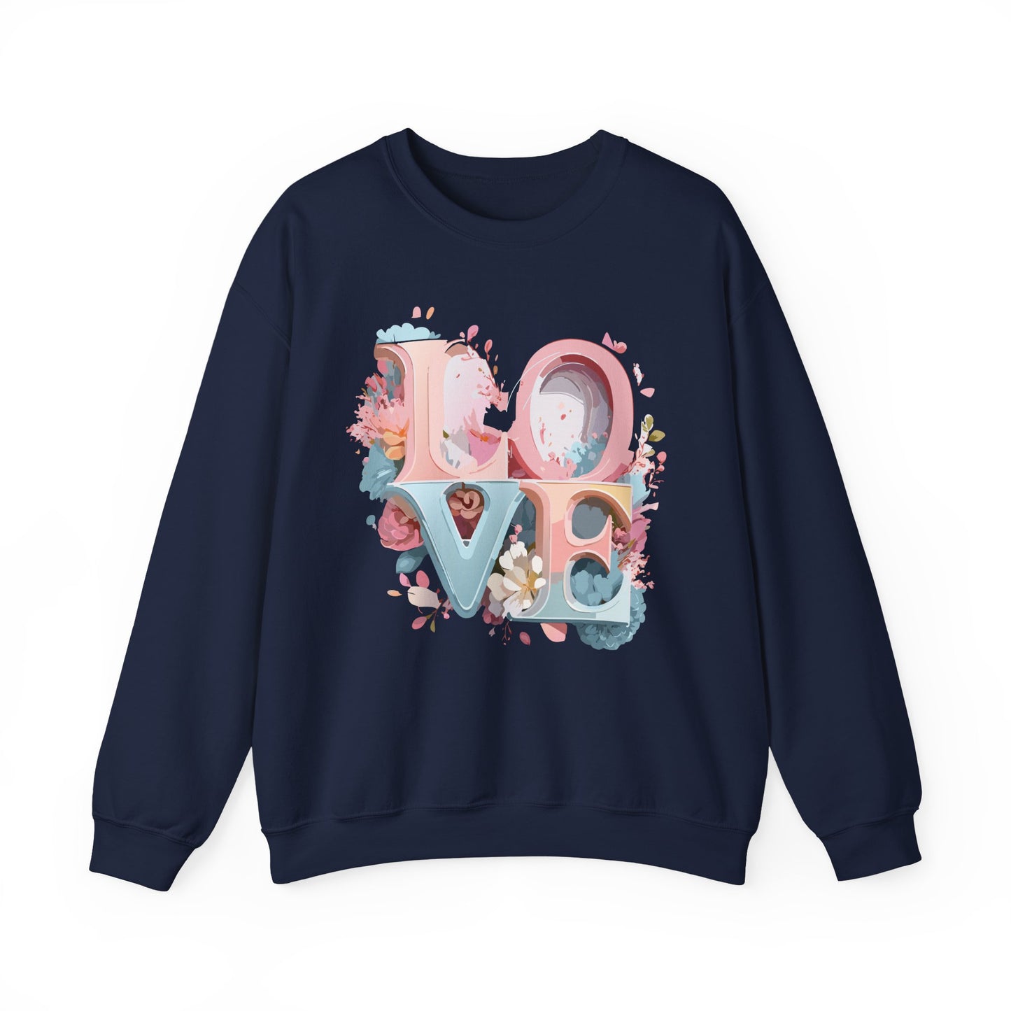 Floral Love Sweatshirt, Valentine's Day Sweatshirt, Love Flower Sweatshirt