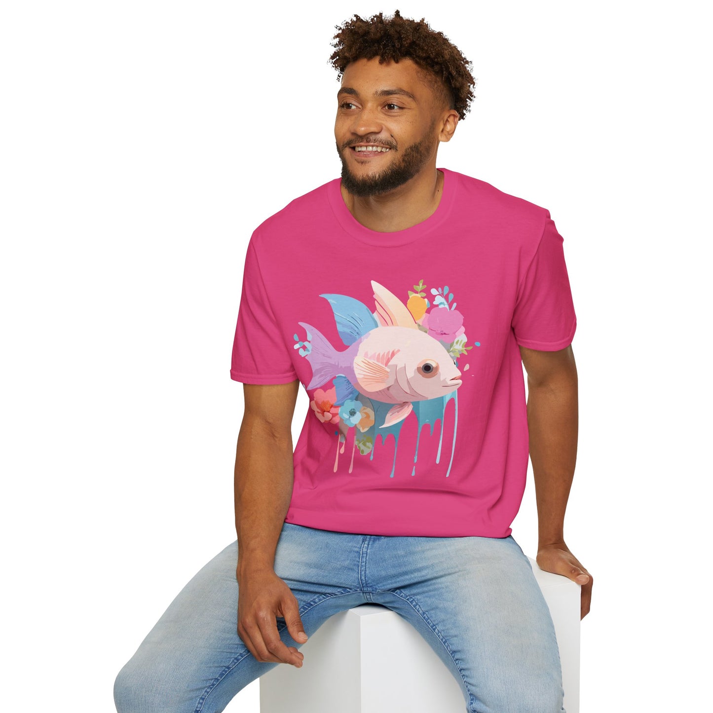 Fish Art Design Shirt, T Shirt with Fish, Graphic Shirt, Tee Shirt with Graphic Design, Shirt with Fish Graphic Art