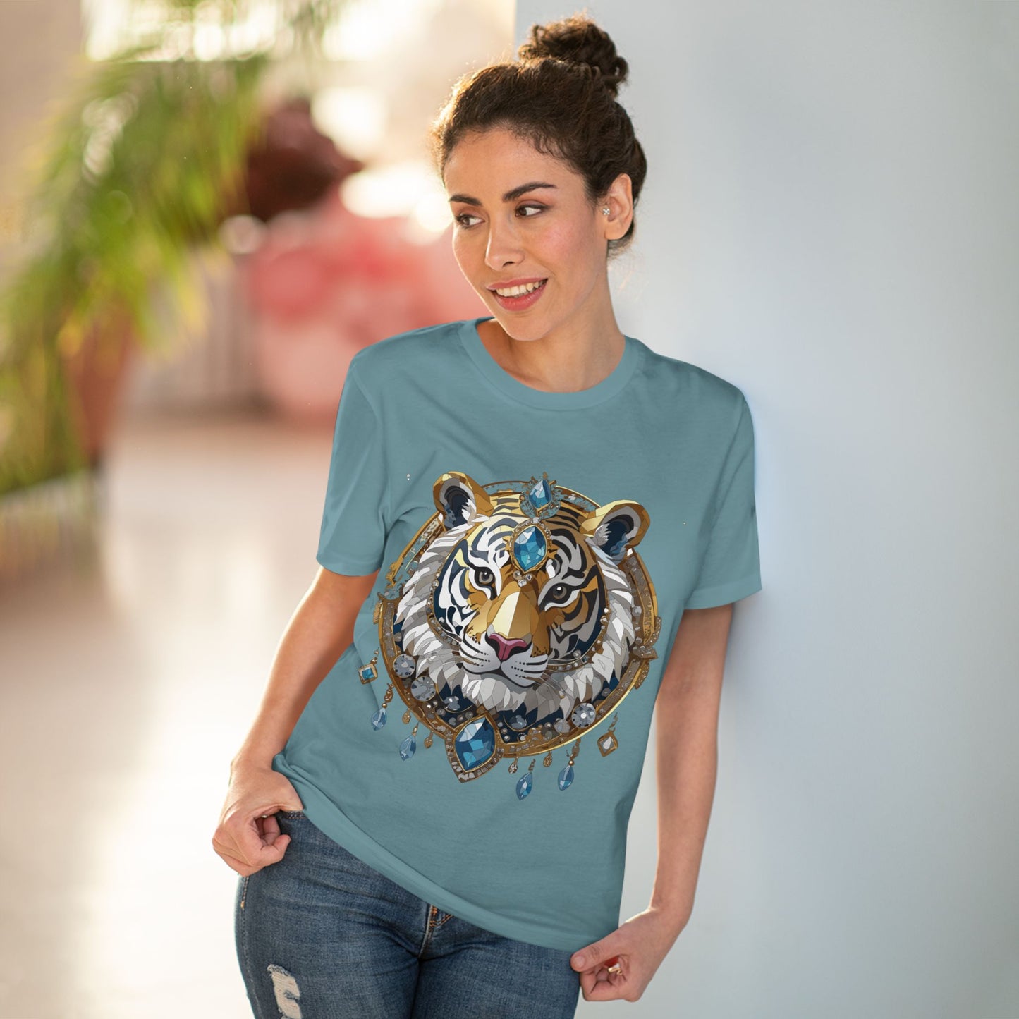 Organic T-shirt with Animals - Tiger