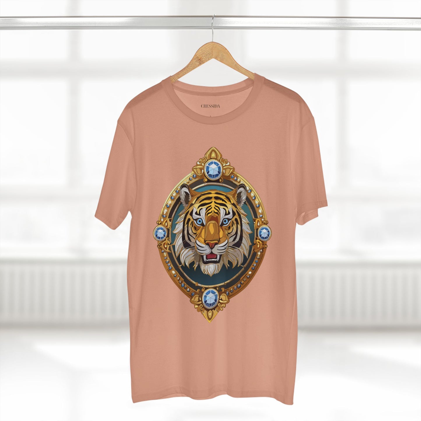 Unisex Premium Cotton Tee Shirt With Antique Animal Medallion Design