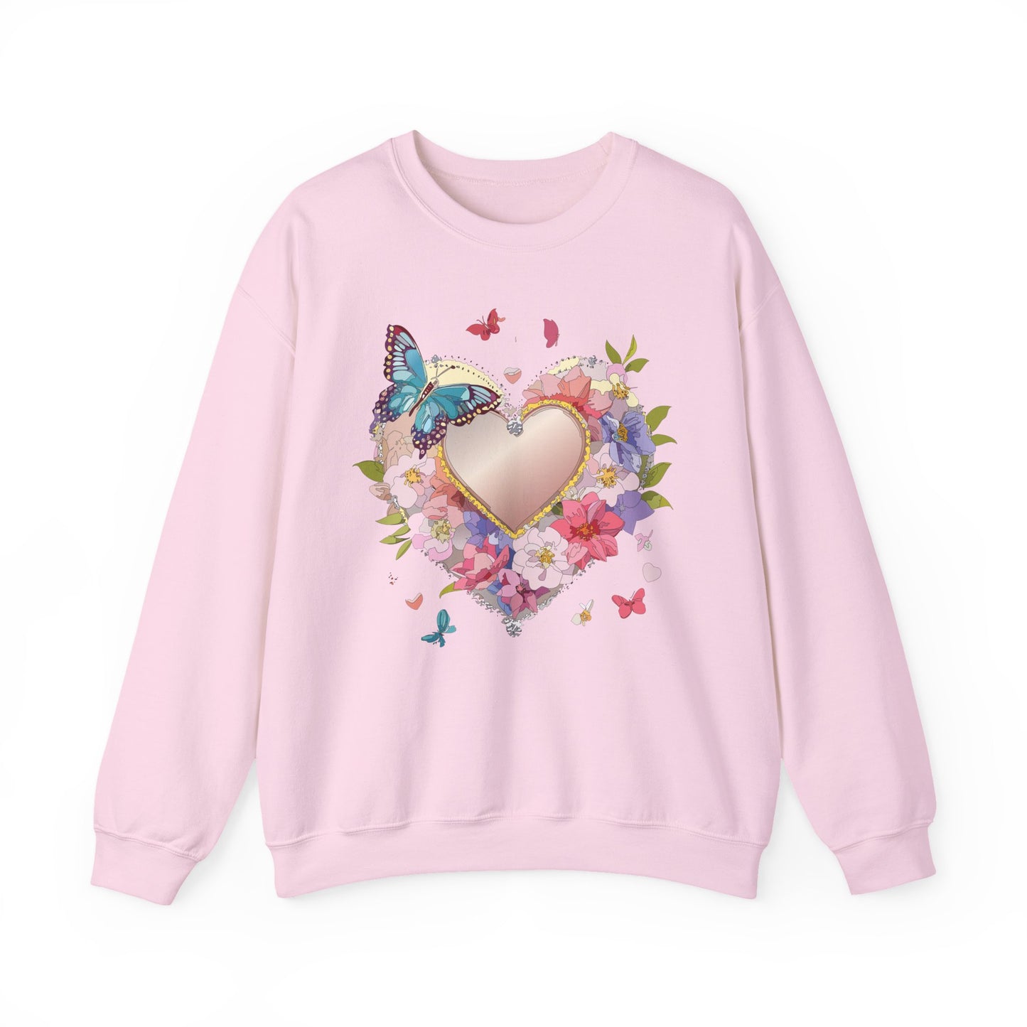 Floral Heart Sweatshirt, Floral Love Sweatshirt, Valentine's Day Sweatshirt, Heart Floral Sweatshirt