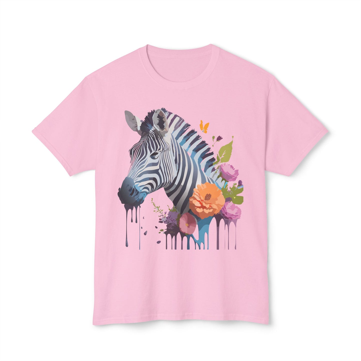 Zebra T-Shirt, Vintage Zebra Tee, Floral Tees, Zebra Art Design Shirt, Tee Shirt with Zebra 9