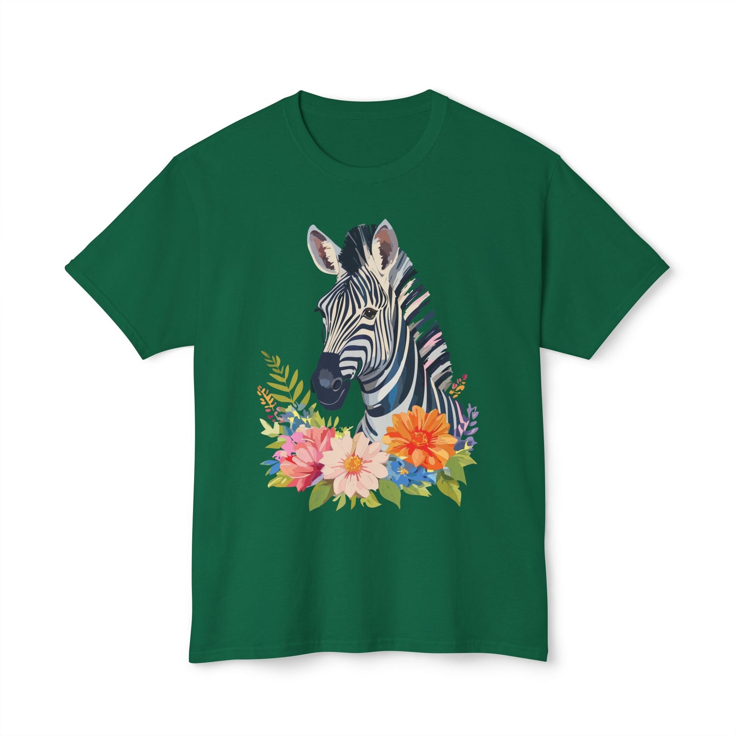 Zebra T-Shirt, Vintage Zebra Tee, Floral Tees, Zebra Art Design Shirt, Tee Shirt with Zebra 6