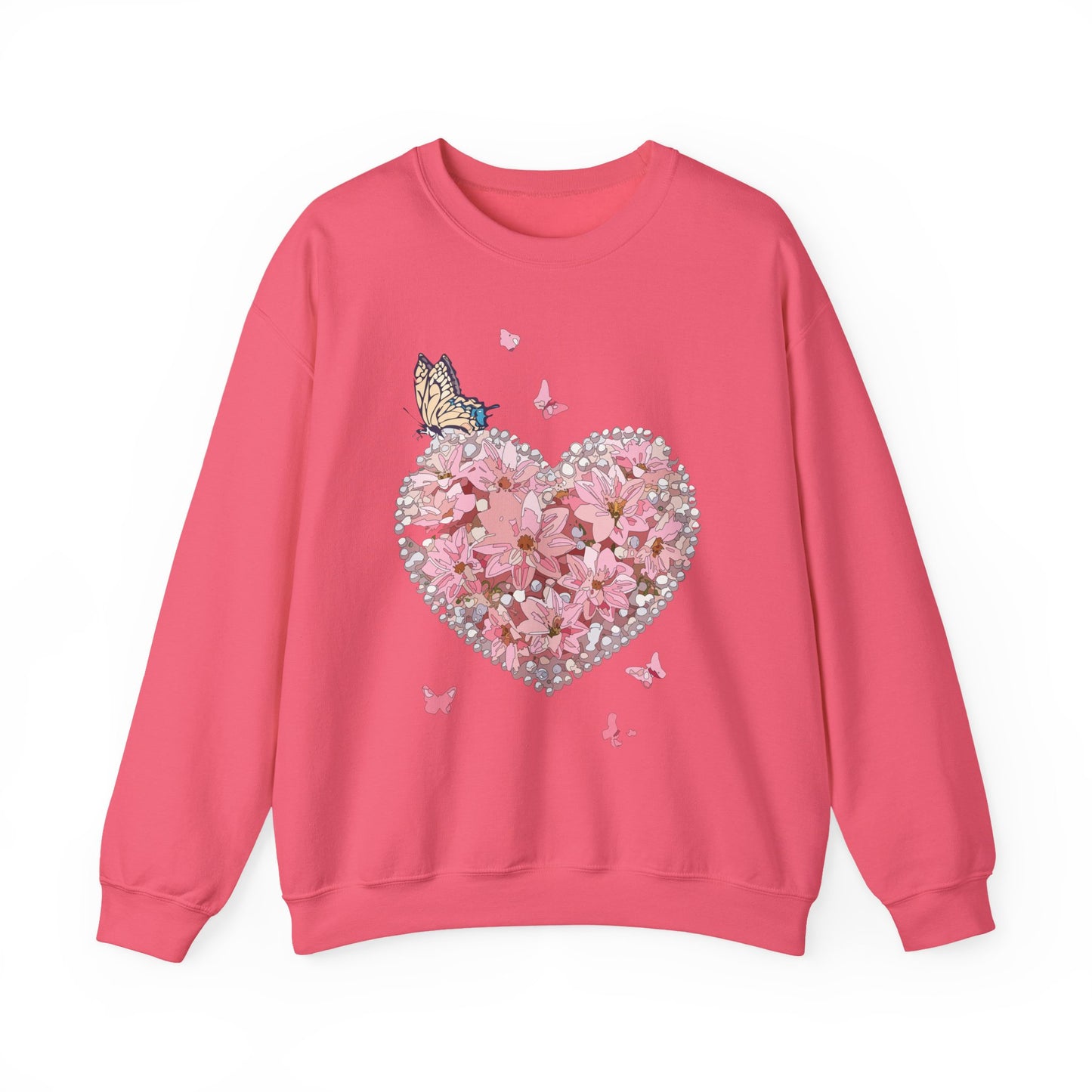 Floral Heart Sweatshirt, Floral Love Sweatshirt, Valentine's Day Sweatshirt, Heart Floral Sweatshirt
