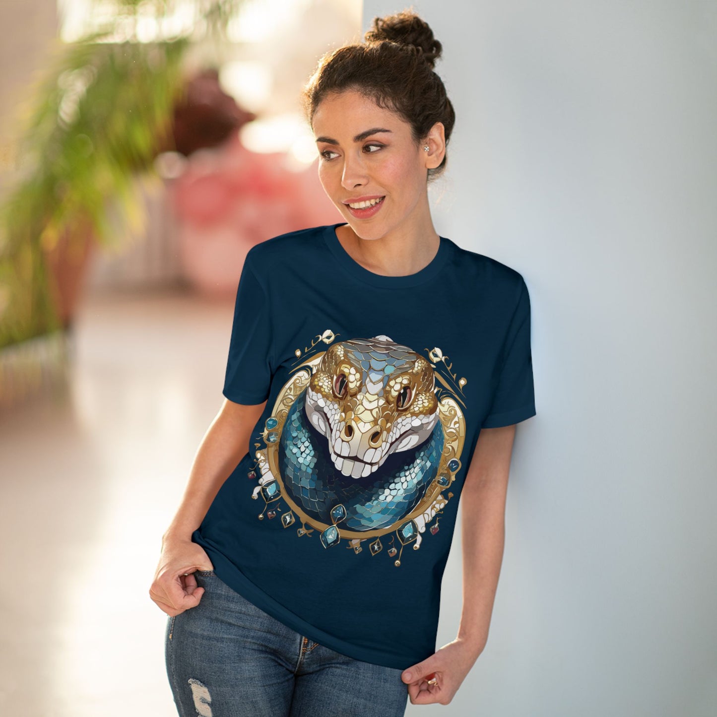 Organic T-shirt with Animals - Python