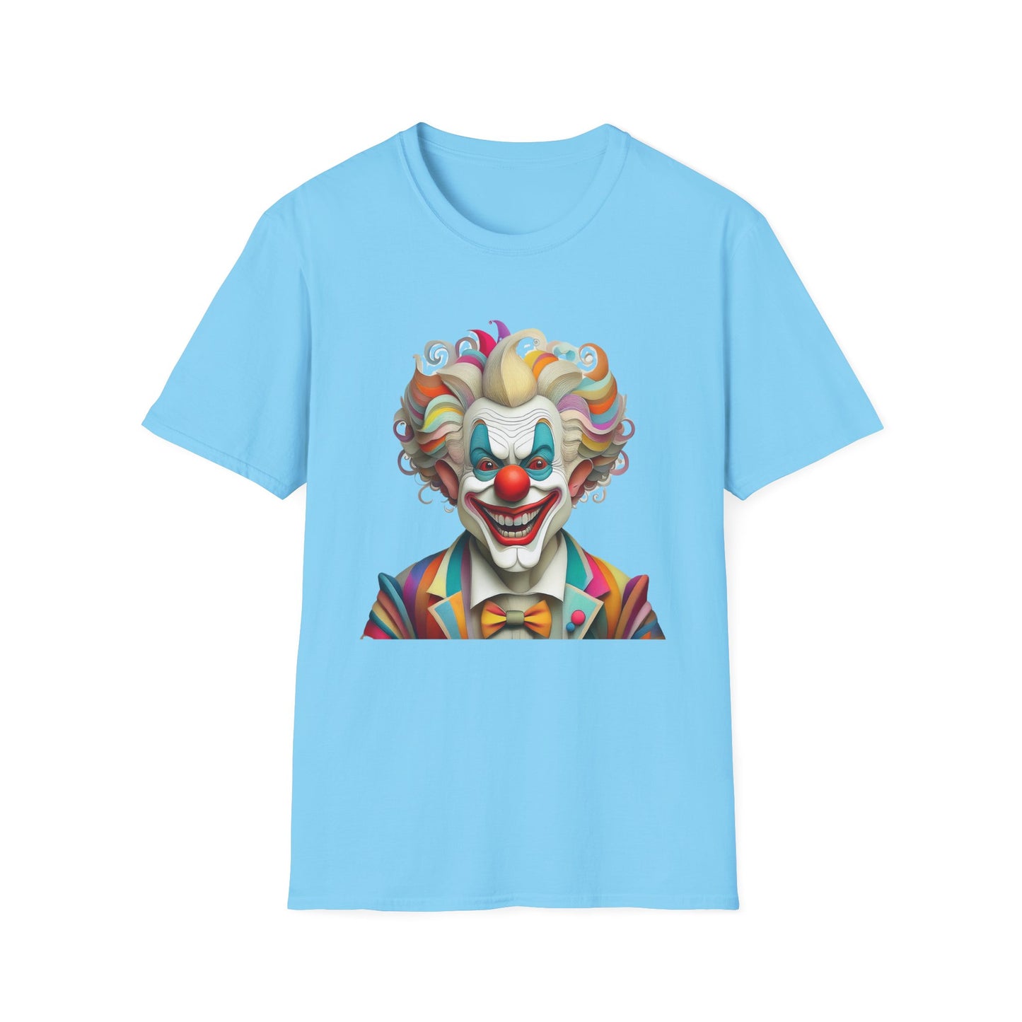 Clown Shirt, T Shirt with Clown, Funny Man Shirt, Tee Shirt with Funny Man, Circus Shirt, Shirt with Circus, Scary Man Shirt, Shirt with Scary Man