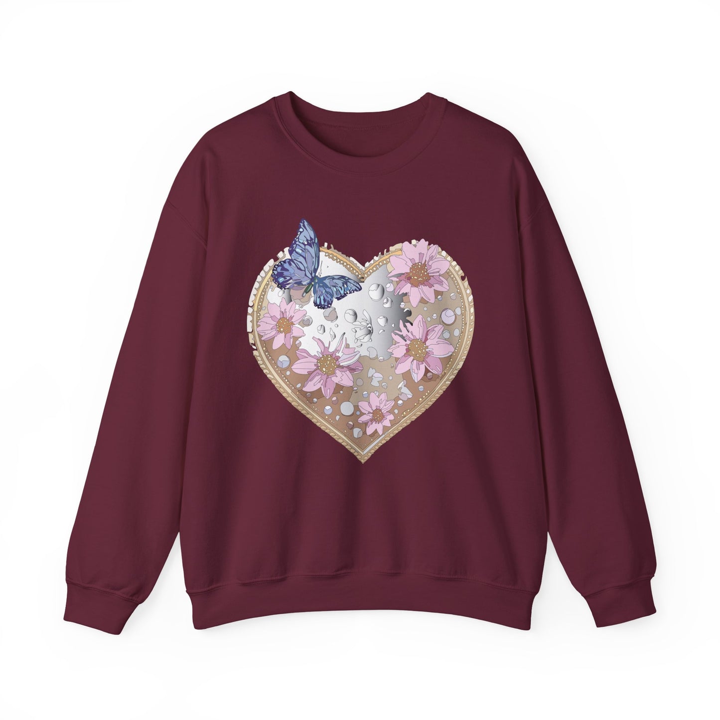 Floral Heart Sweatshirt, Floral Love Sweatshirt, Valentine's Day Sweatshirt, Heart Floral Sweatshirt