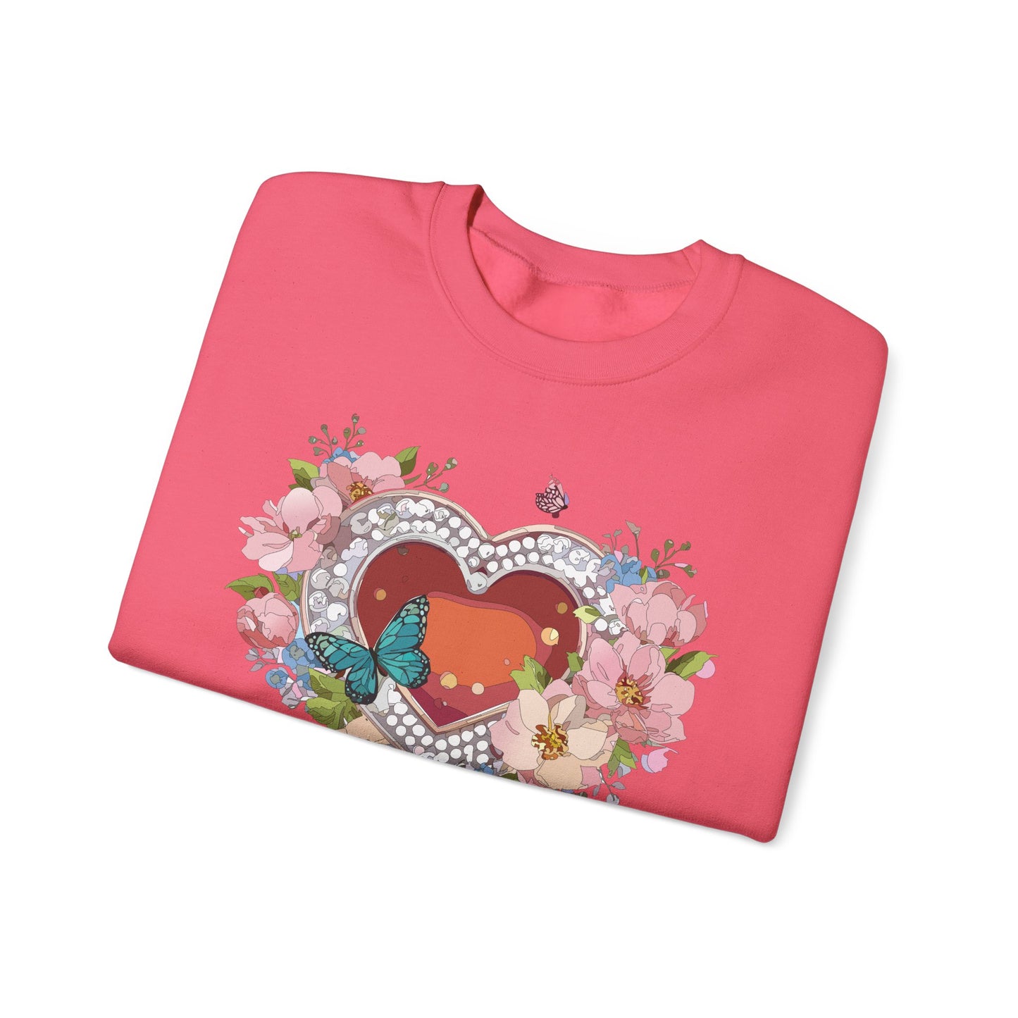 Floral Heart Sweatshirt, Floral Love Sweatshirt, Valentine's Day Sweatshirt, Heart Floral Sweatshirt