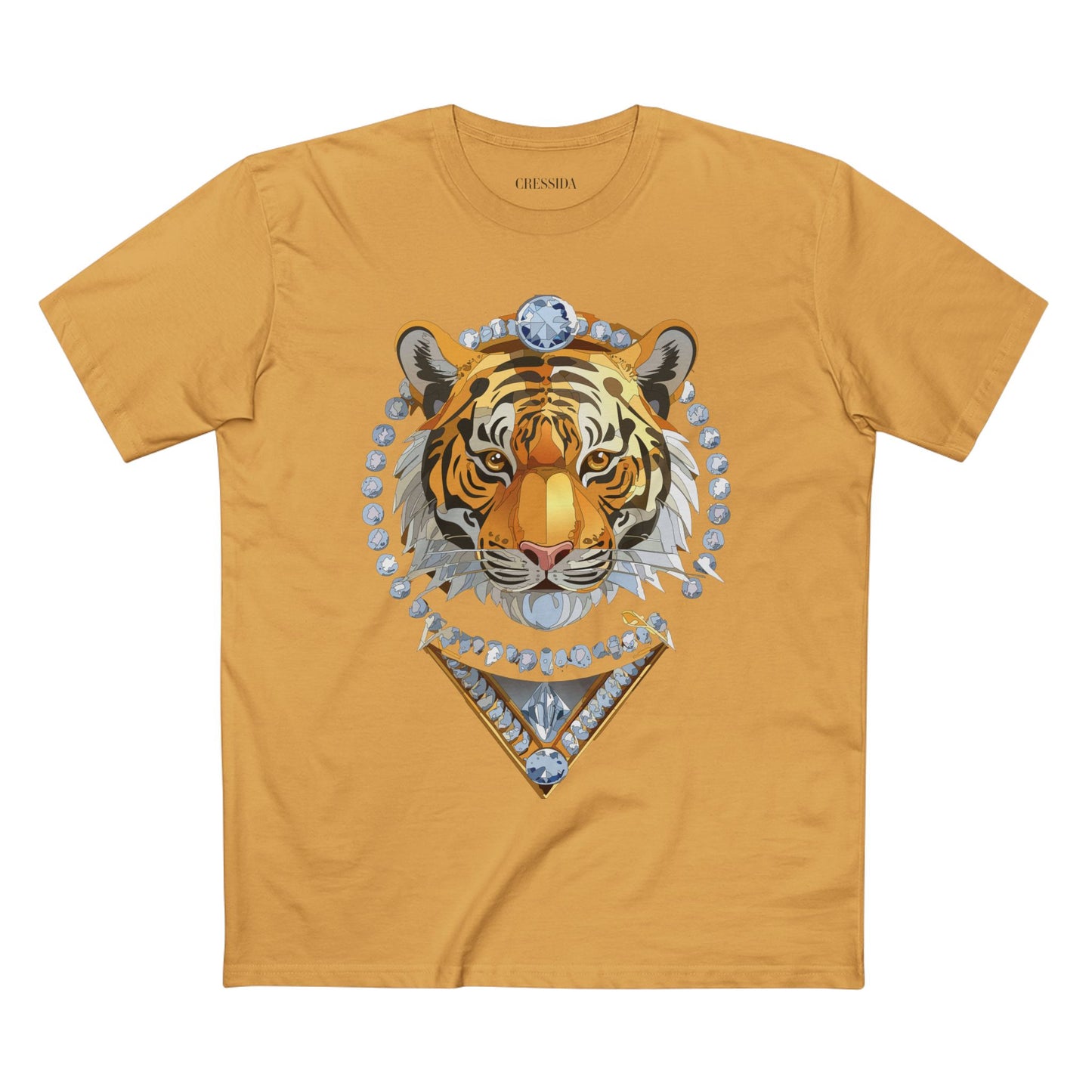 Unisex Premium Cotton Tee Shirt Featuring Antique Animal Medallion Art