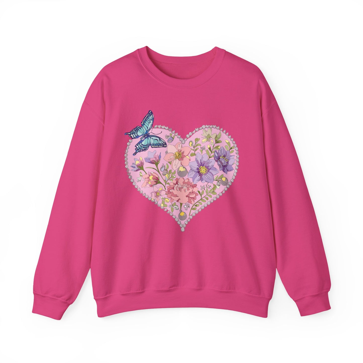 Floral Heart Sweatshirt, Floral Love Sweatshirt, Valentine's Day Sweatshirt, Heart Floral Sweatshirt
