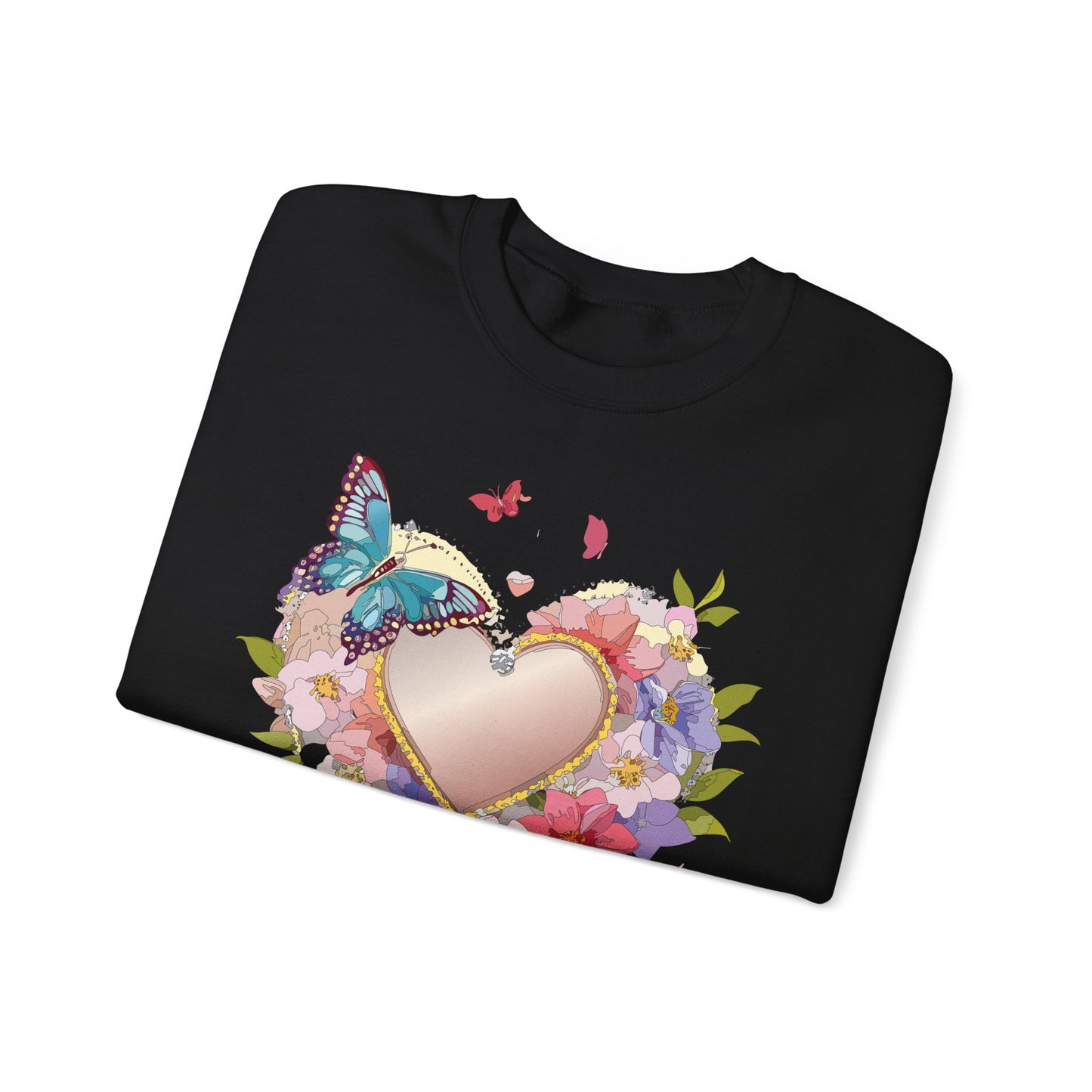 Floral Heart Sweatshirt, Floral Love Sweatshirt, Valentine's Day Sweatshirt, Heart Floral Sweatshirt