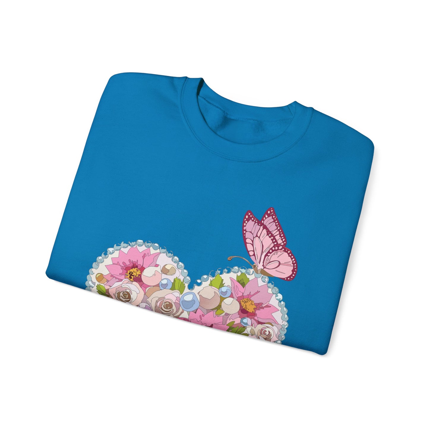 Floral Heart Sweatshirt, Floral Love Sweatshirt, Valentine's Day Sweatshirt, Heart Floral Sweatshirt