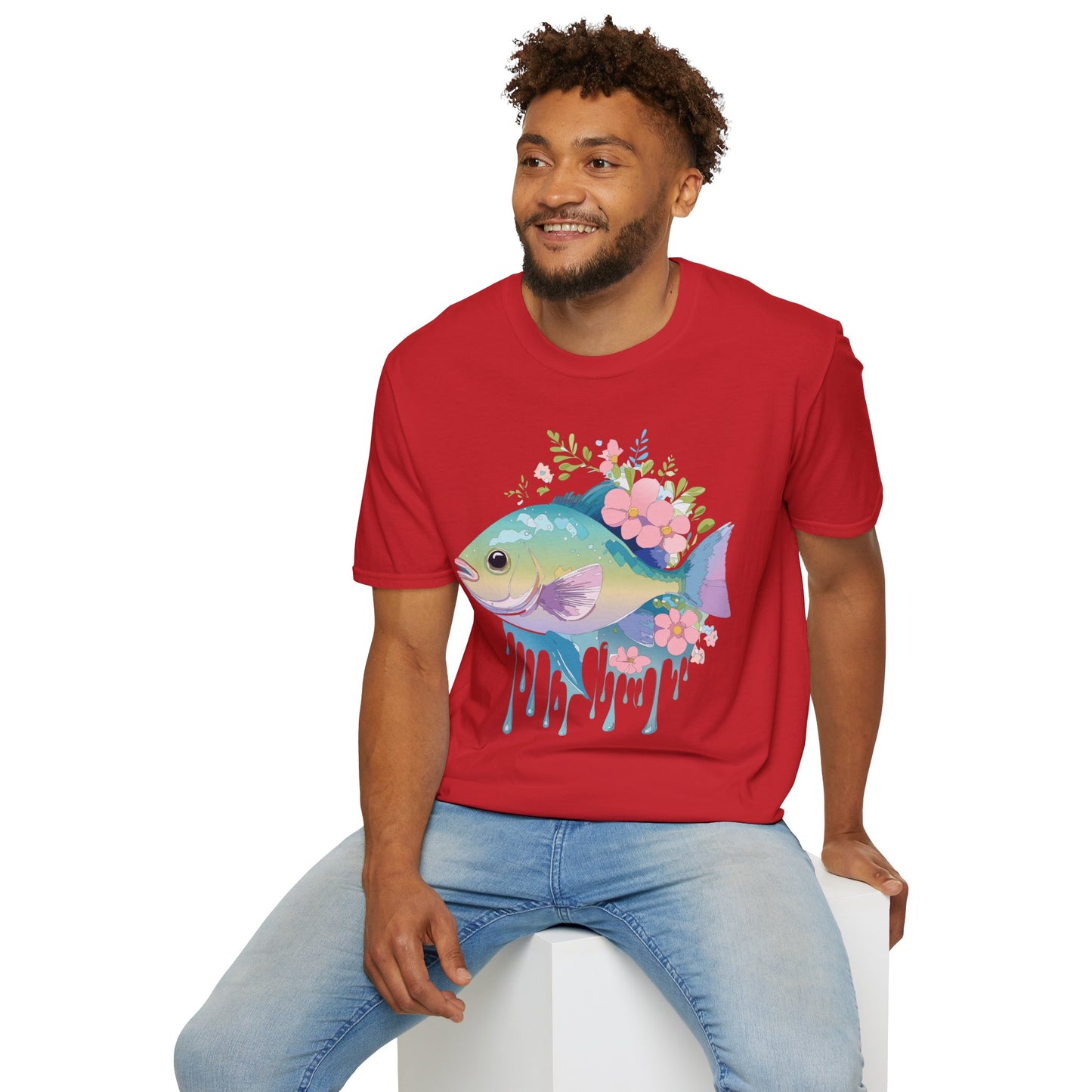 Fish Art Design Shirt, T Shirt with Fish, Graphic Shirt, Tee Shirt with Graphic Design, Shirt with Fish Graphic Art