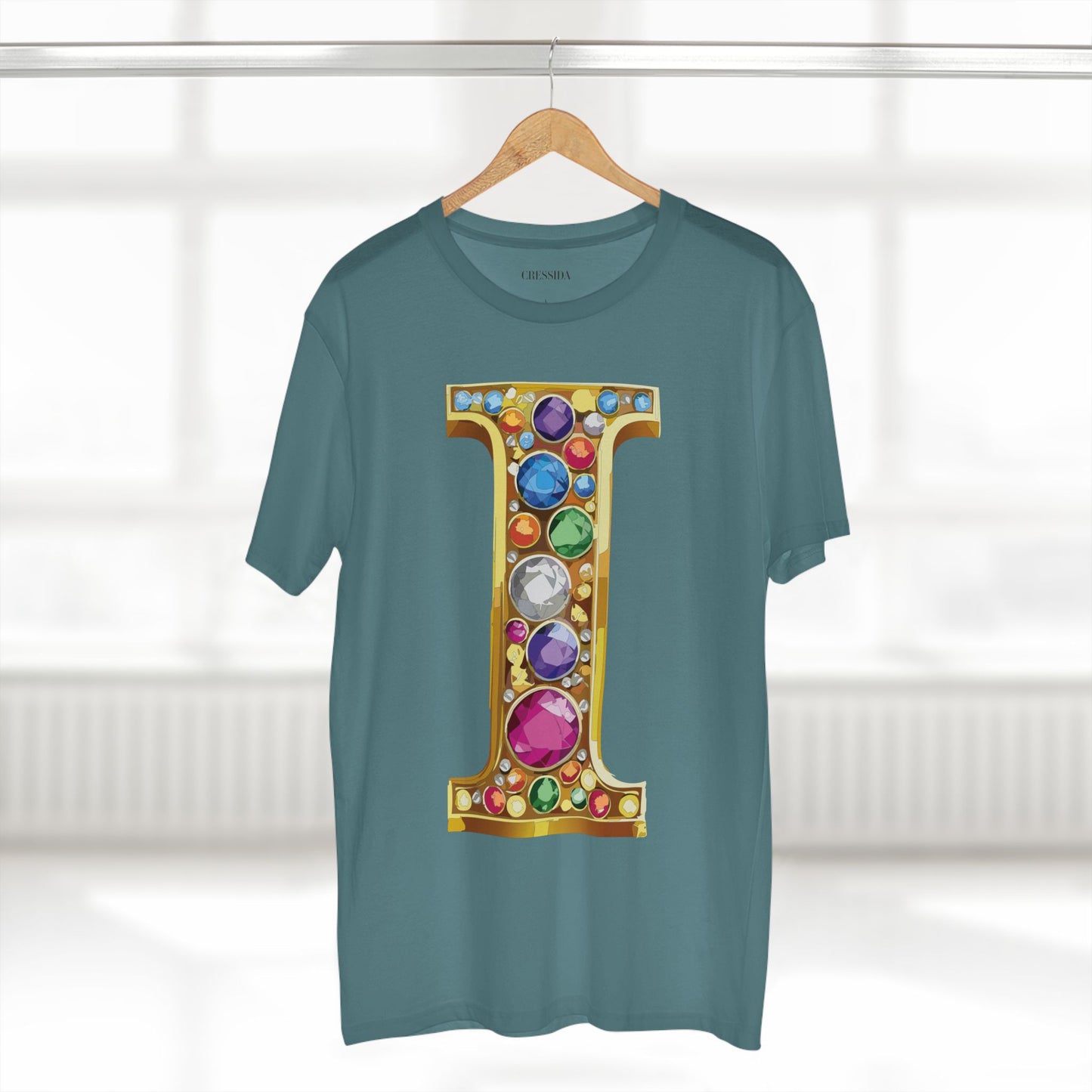 Letter Shirt, Shirt with Letters, Tee Shirt with Gold Letters
