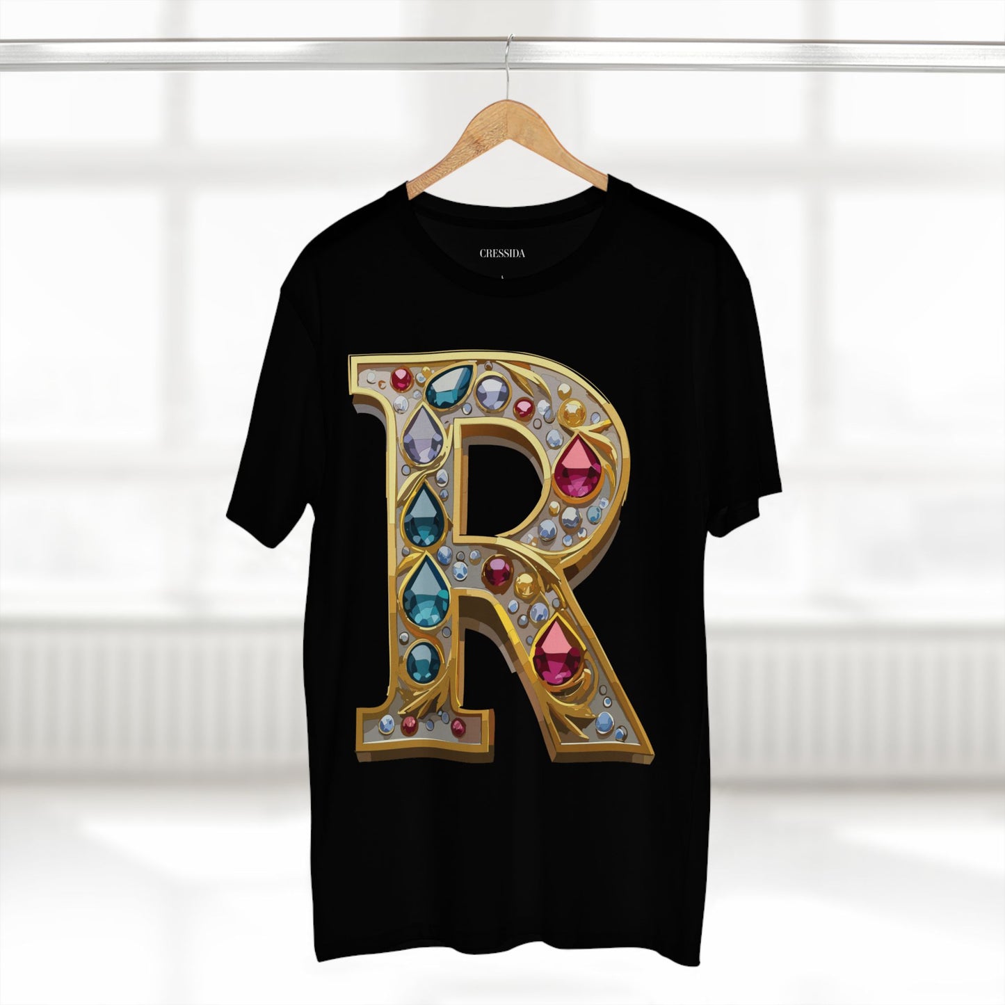 Letter Shirt, Shirt with Letters, Tee Shirt with Gold Letters