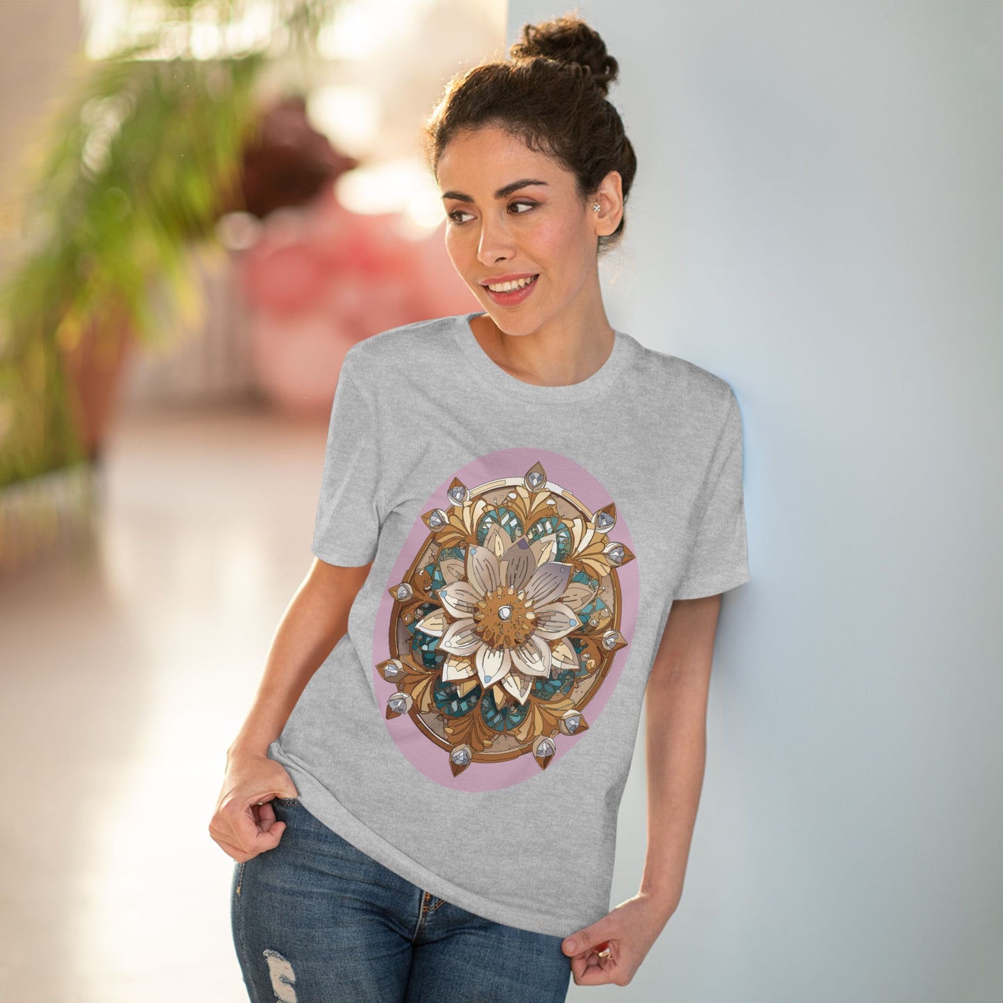 Organic T-shirt with Flower