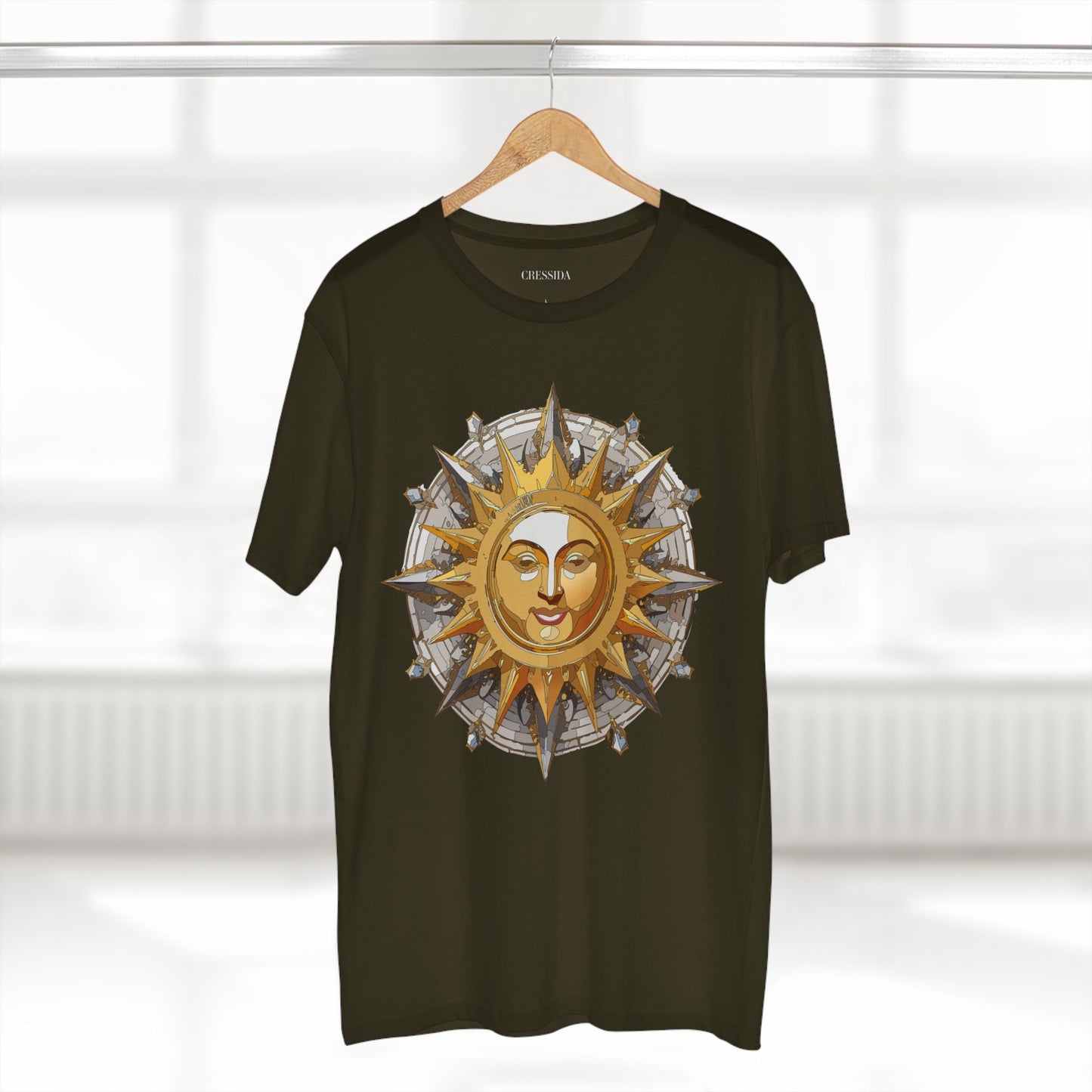 Sun Shirt, Shirt with Sun, Tee Shirt with Gold Sun