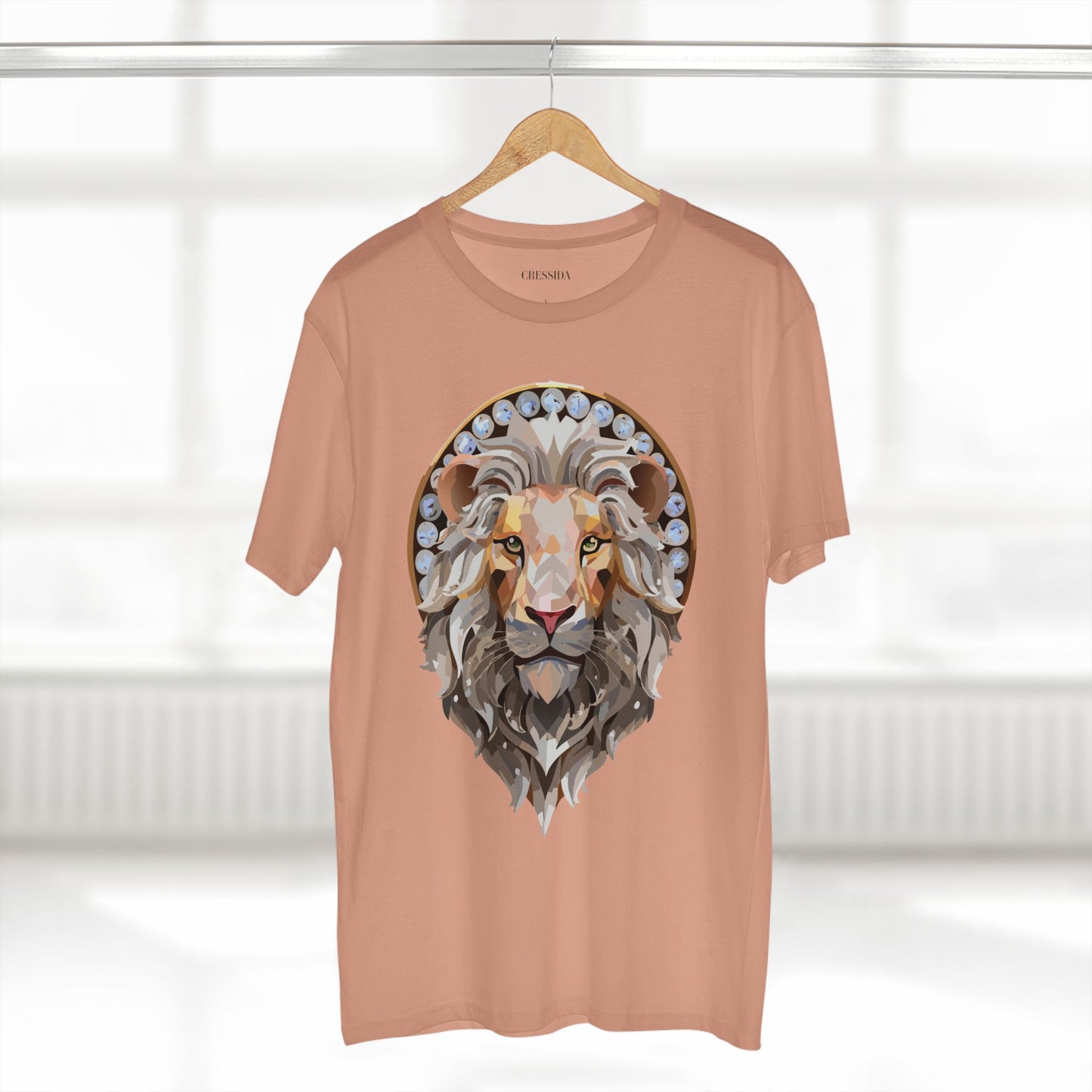 Unisex Animal Print Tee With Antique Medallion Art Design Graphic