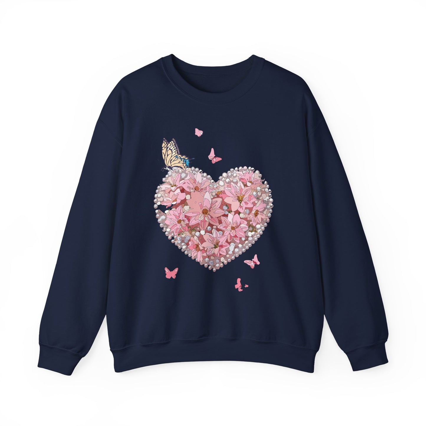 Floral Heart Sweatshirt, Floral Love Sweatshirt, Valentine's Day Sweatshirt, Heart Floral Sweatshirt