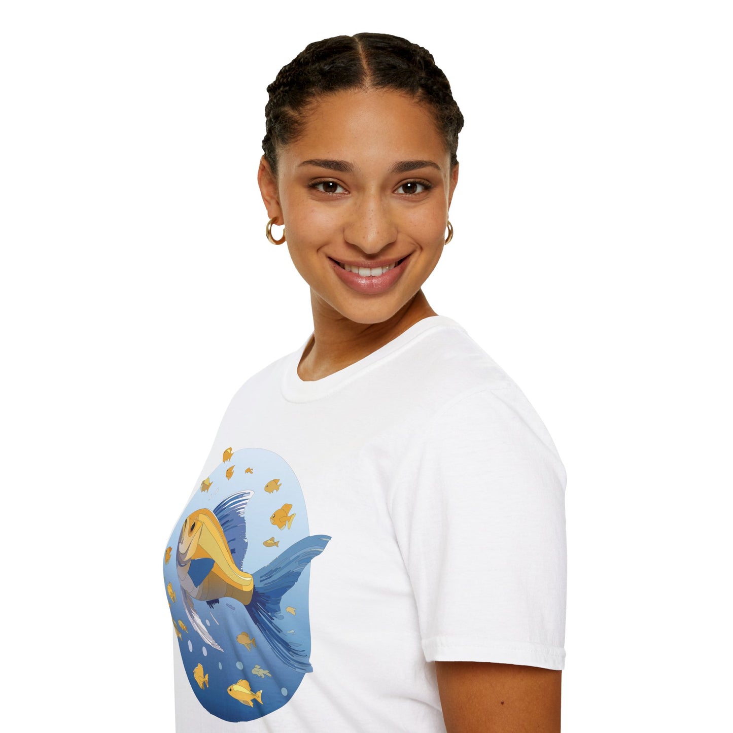 Fish Art Design Shirt, T Shirt with Fish, Graphic Shirt, Tee Shirt with Graphic Design, Shirt with Fish Graphic Art