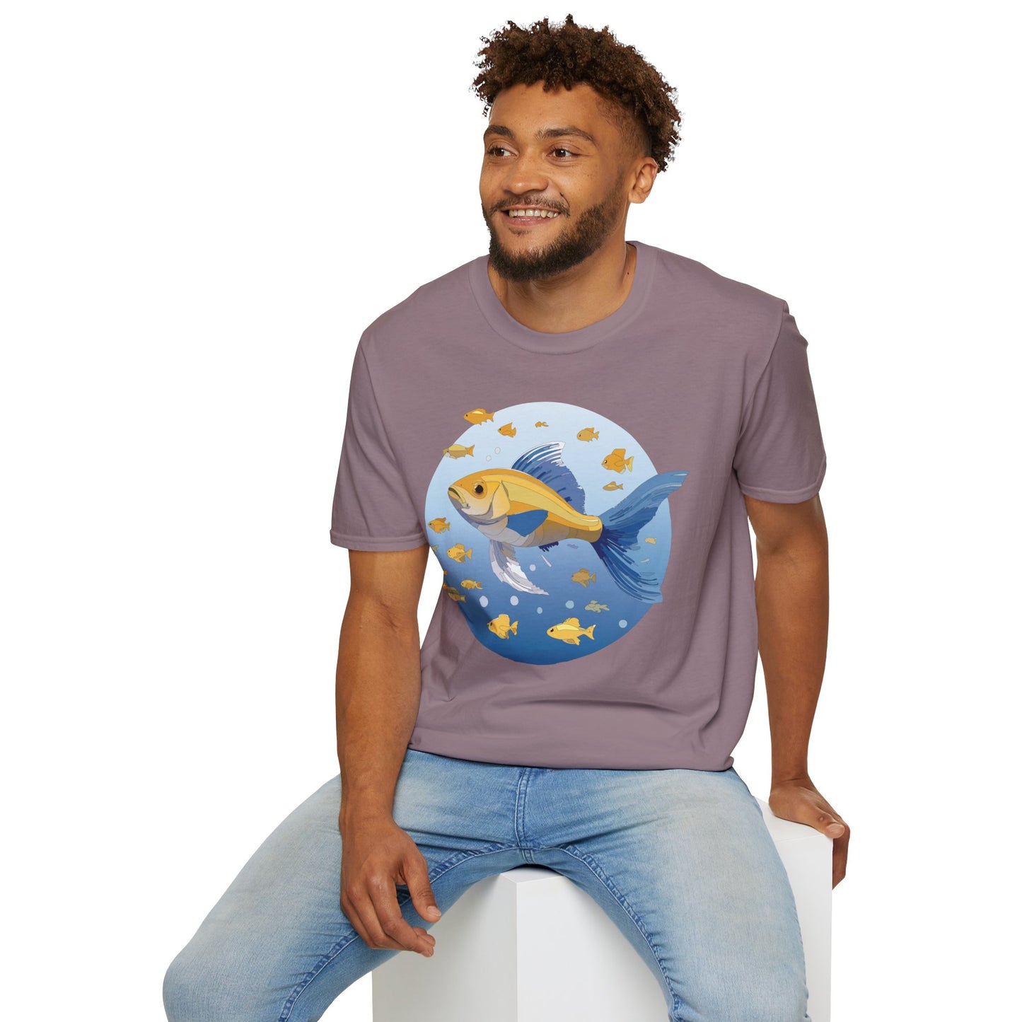 Fish Art Design Shirt, T Shirt with Fish, Graphic Shirt, Tee Shirt with Graphic Design, Shirt with Fish Graphic Art